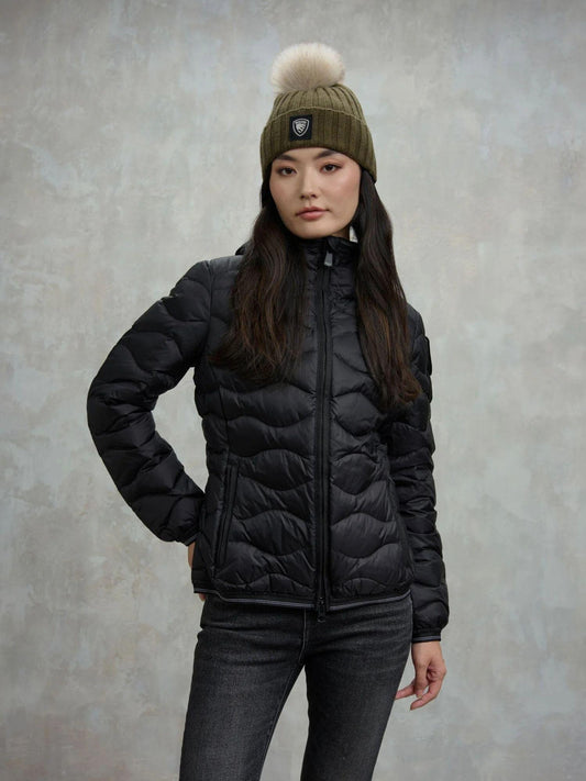 Blauer Piumino Donna Camelia Nero con Interno Beige