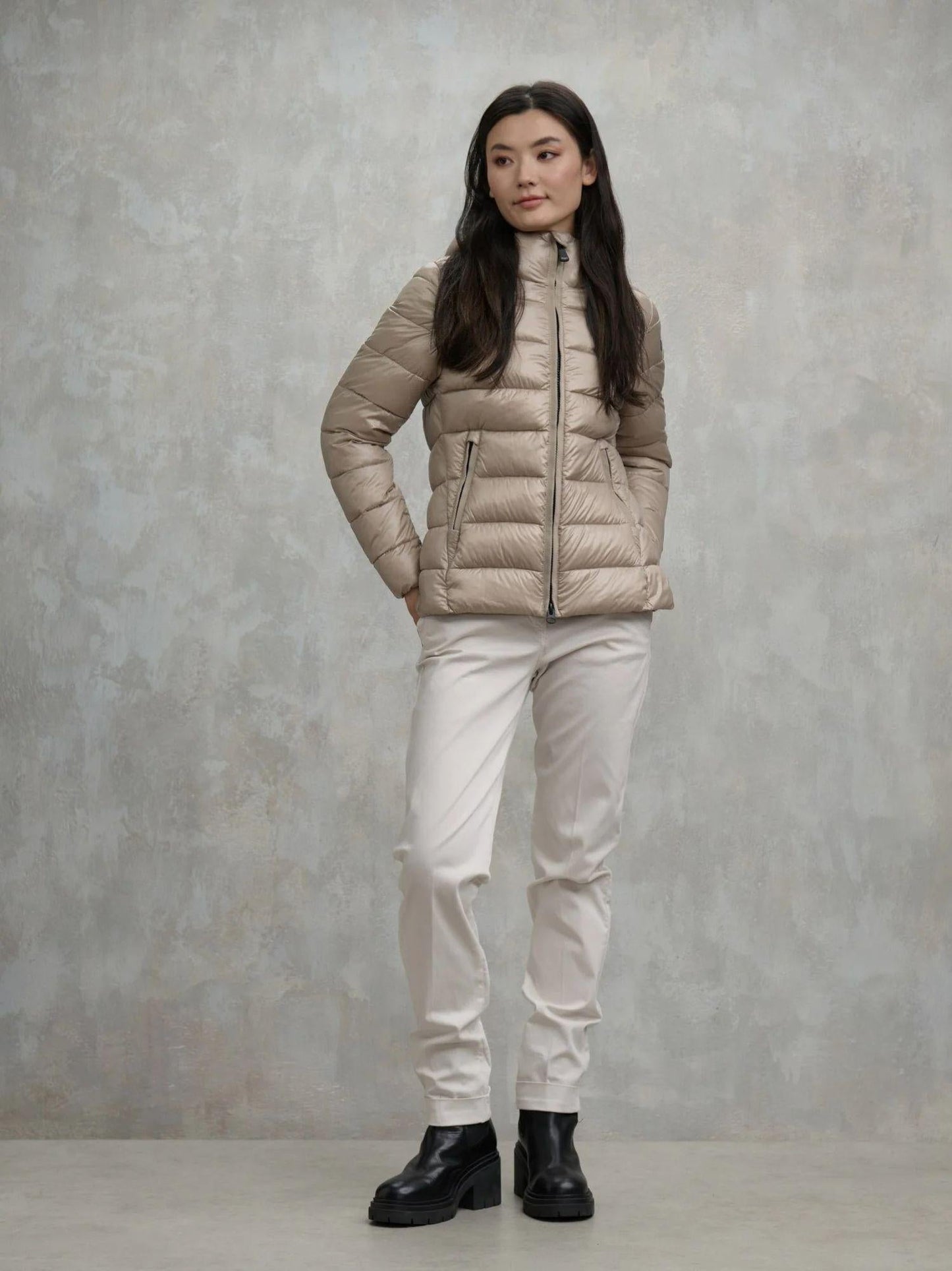 Blauer Giacca Invernale Donna Caroll Beige interno rosso