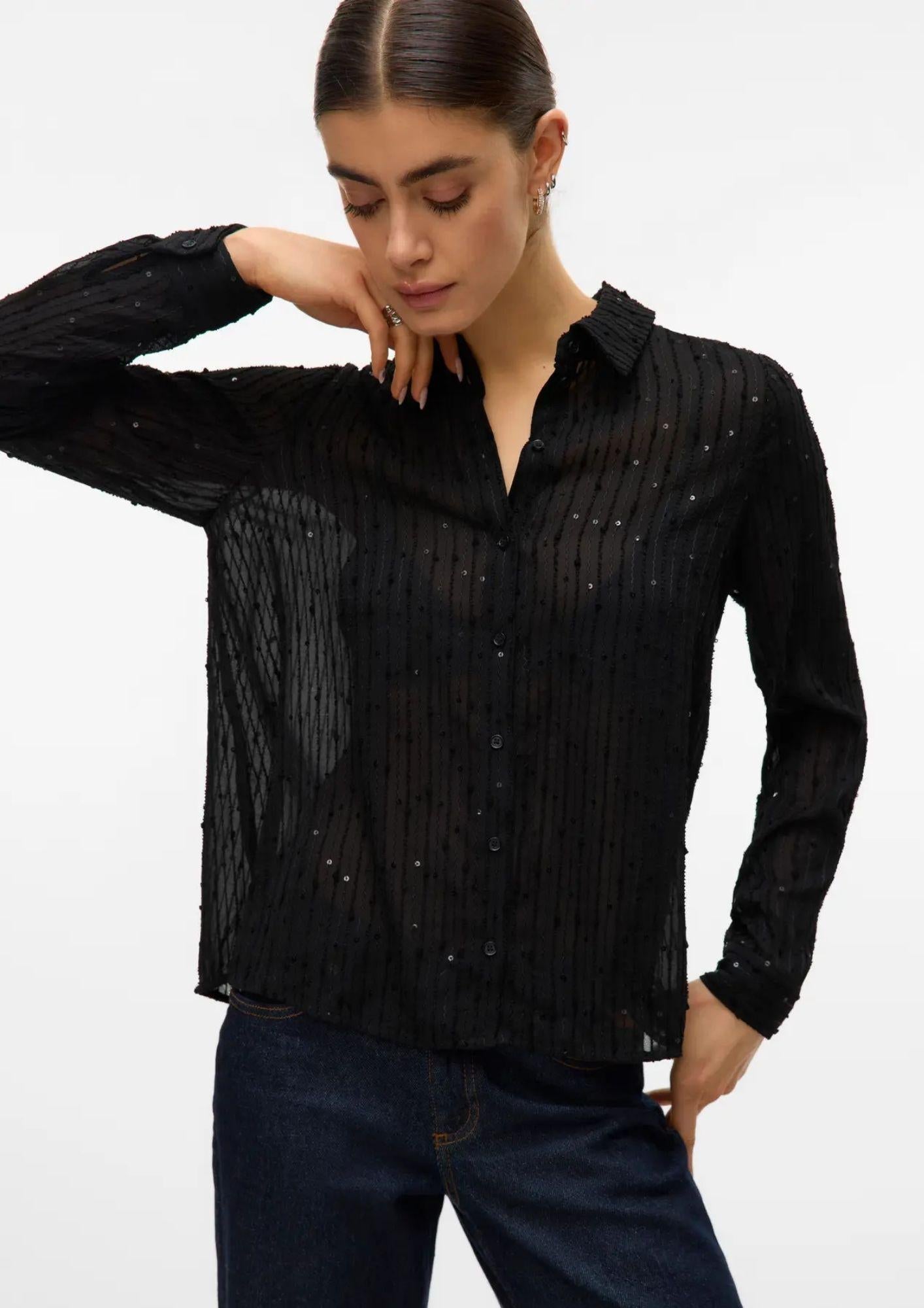 Vero Moda Camicia Donna Finola Nera