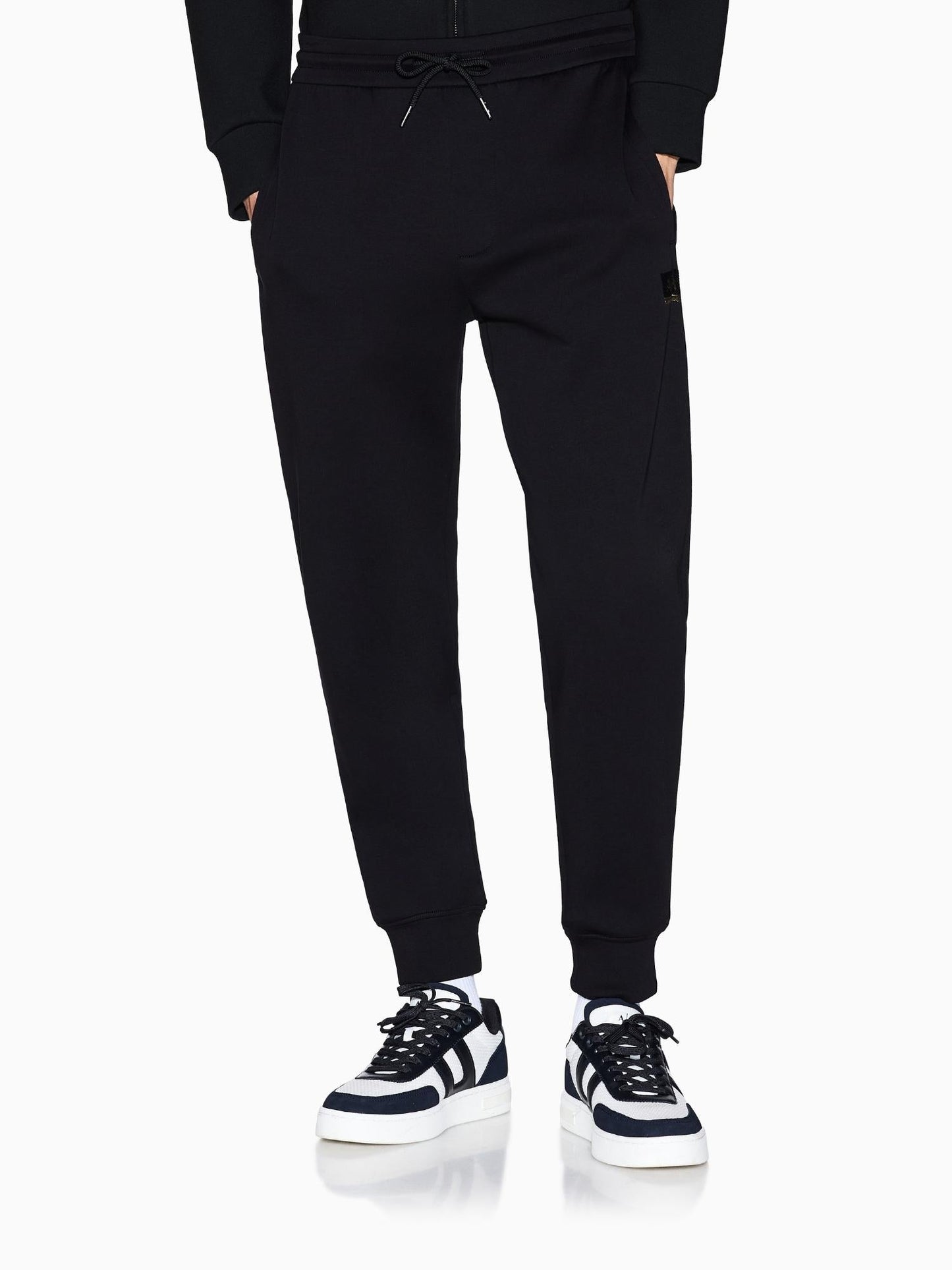 Armani Exchange Pantaloni Uomo jogger in cotone felpato Nero
