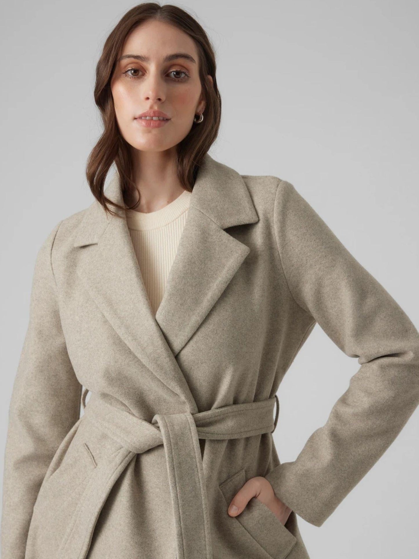 Vero Moda Cappotto Donna Fortuneaya Beige