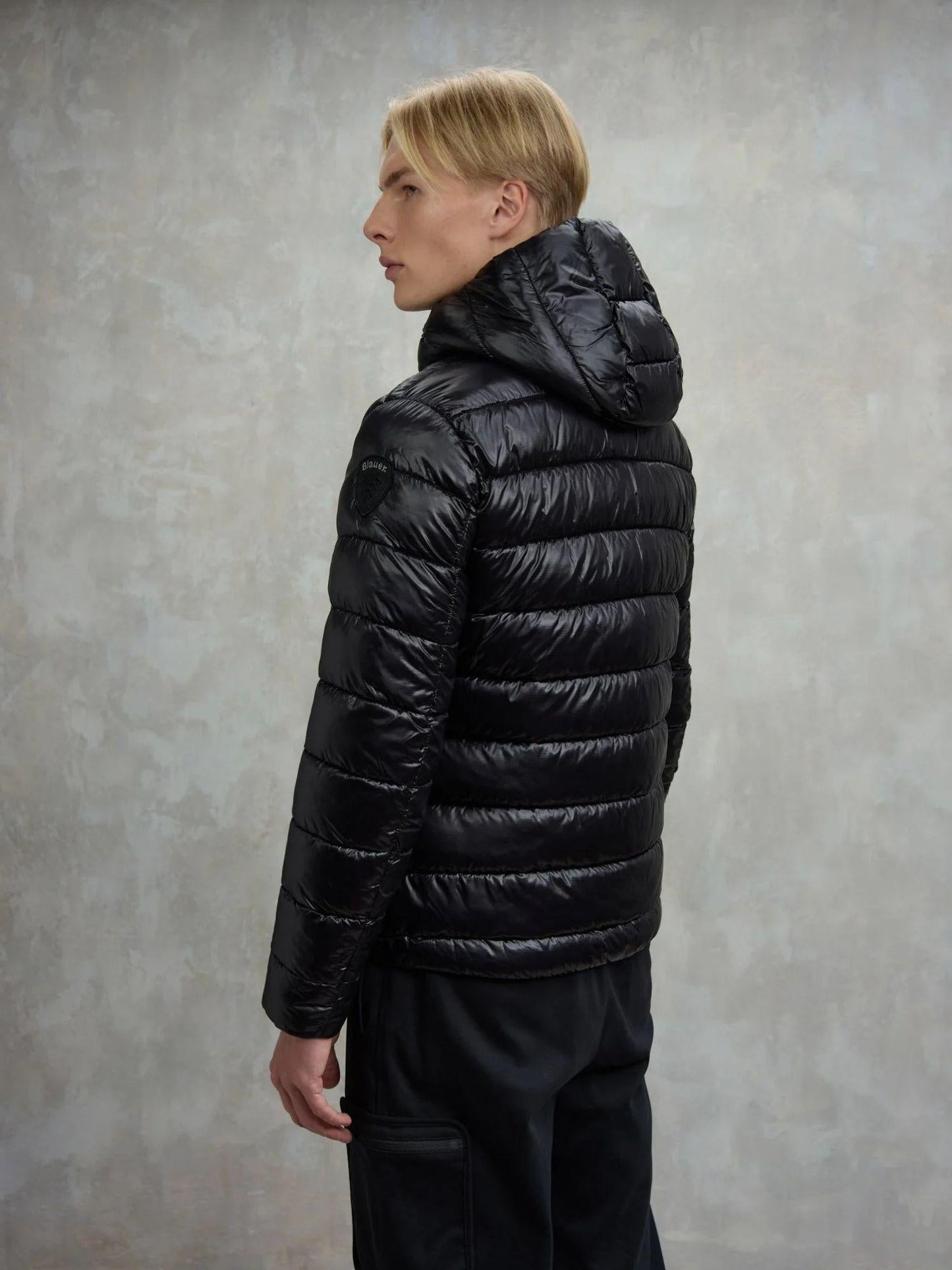 Blauer Giacca Invernale Uomo Adams Nera con Interno Beige