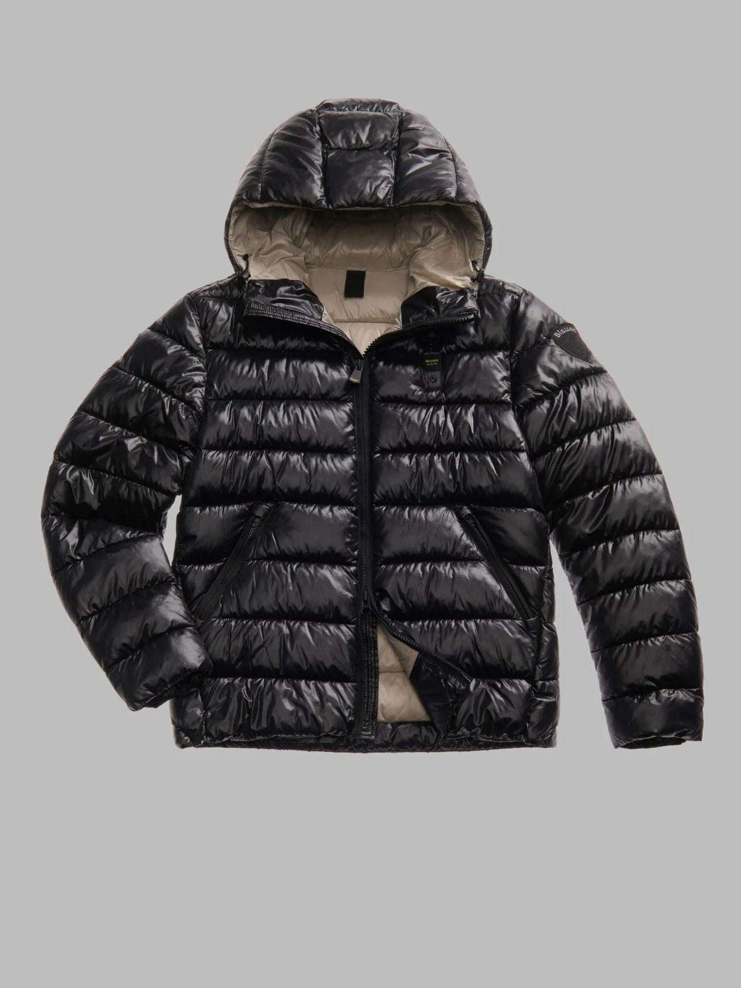 Blauer Giacca Invernale Uomo Adams Nera con Interno Beige
