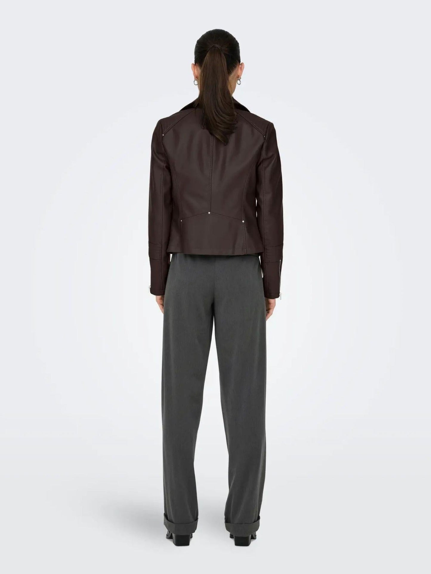 Only Giacca in Finta Pelle Donna Gemma Chocolate Torte