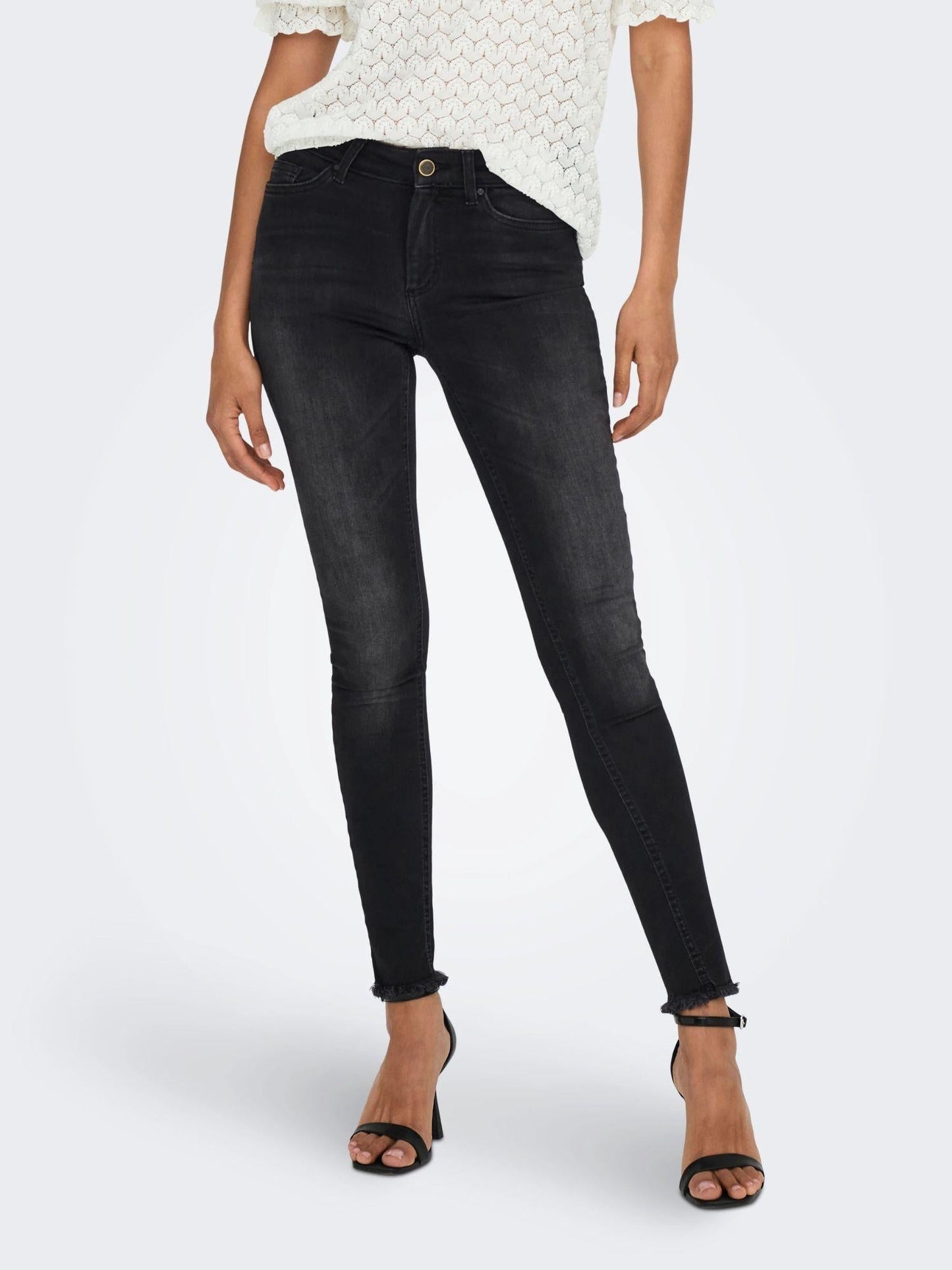 Only ONLBLUSH Vita media Skinny Fit Jeans Donna Black Denim