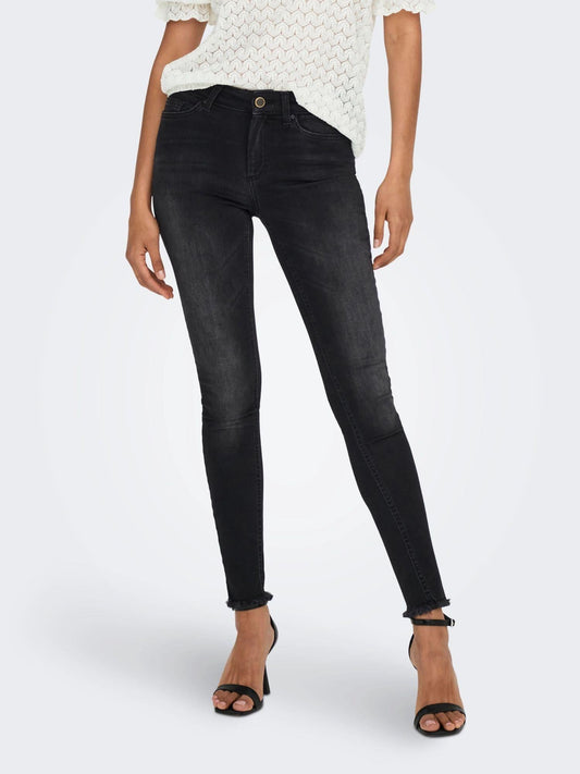Only ONLBLUSH Vita media Skinny Fit Jeans Donna Black Denim