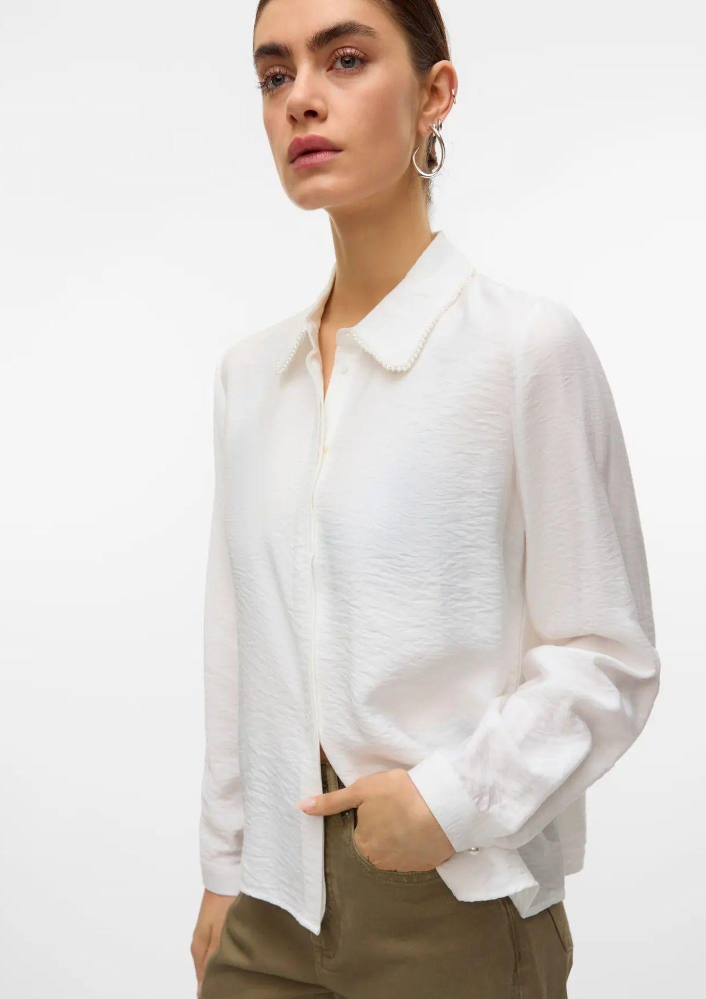 Vero Moda Camicia Donna Falina Bianca