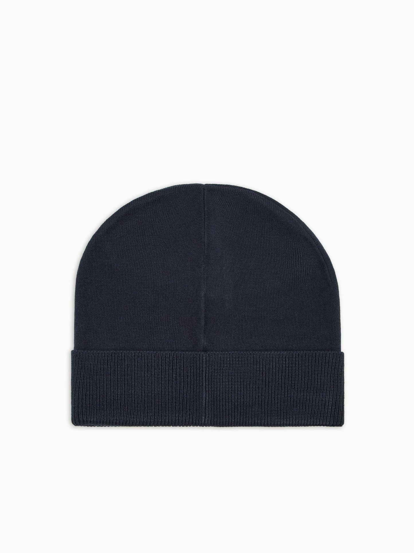 EA7 Emporio Armani Beanie Visibility Con Maxi Logo Unisex Blu