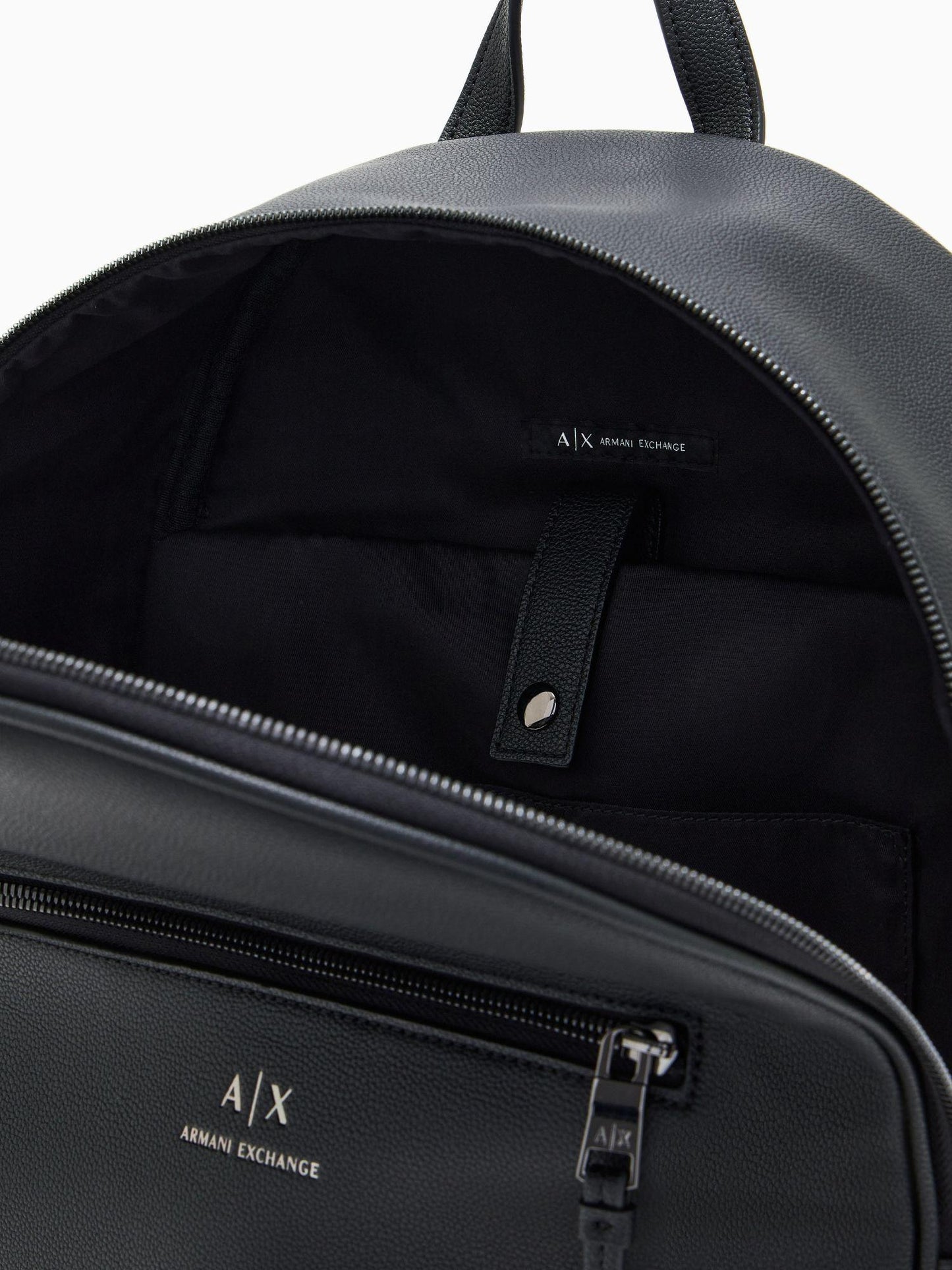 Armani Exchange Zaino Unisex Semi-Rigido Con Tasca Esterna Nero