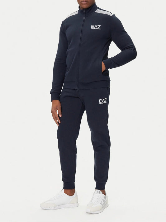 EA7 Emporio Armani Tuta Uomo con zip Blu Slim Fit