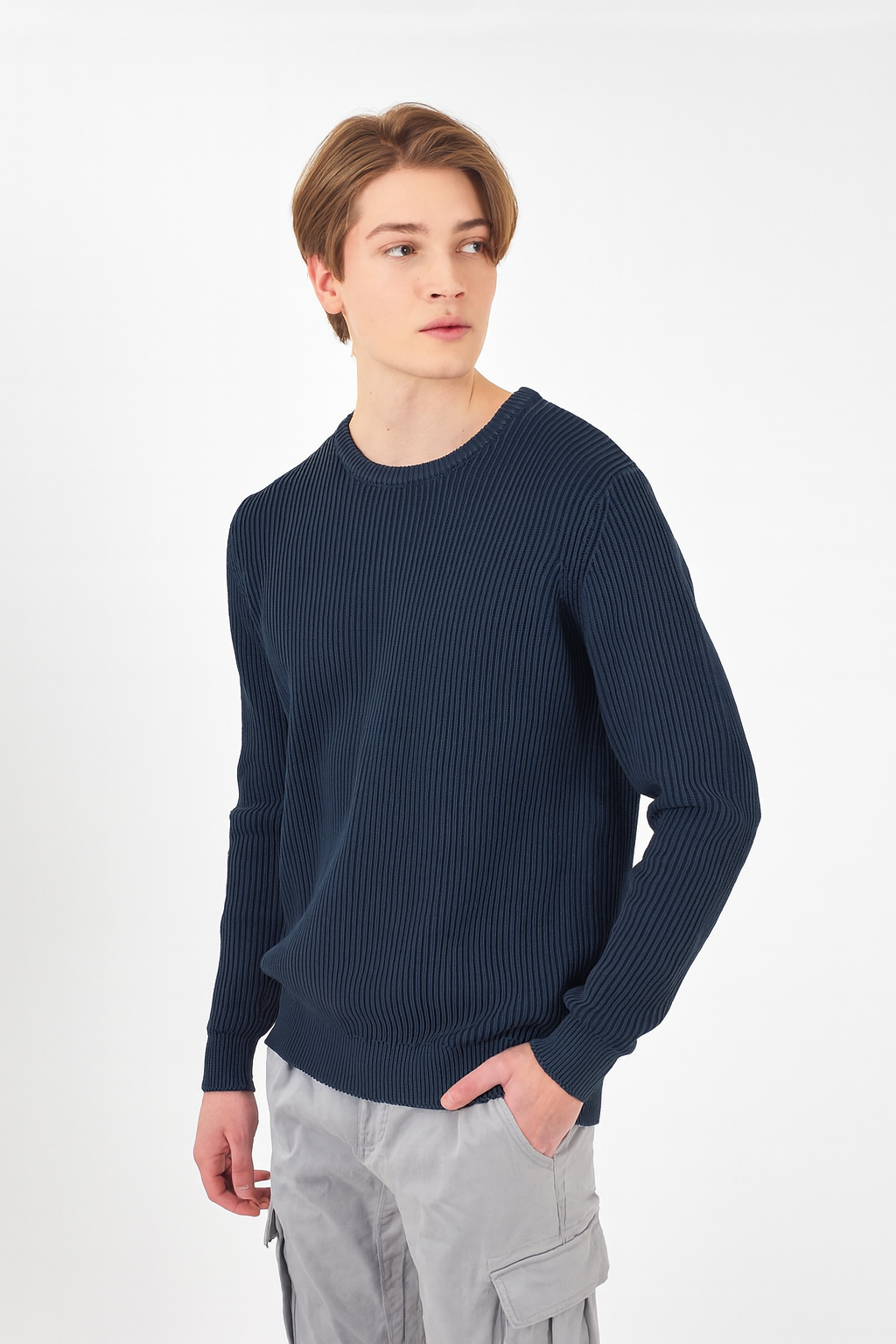 Yes Zee Maglia Girocollo Uomo Blu