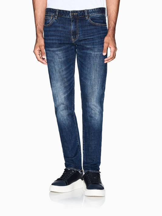 Armani Exchange Jeans Uomo Skinny in Denim Stretch Blu