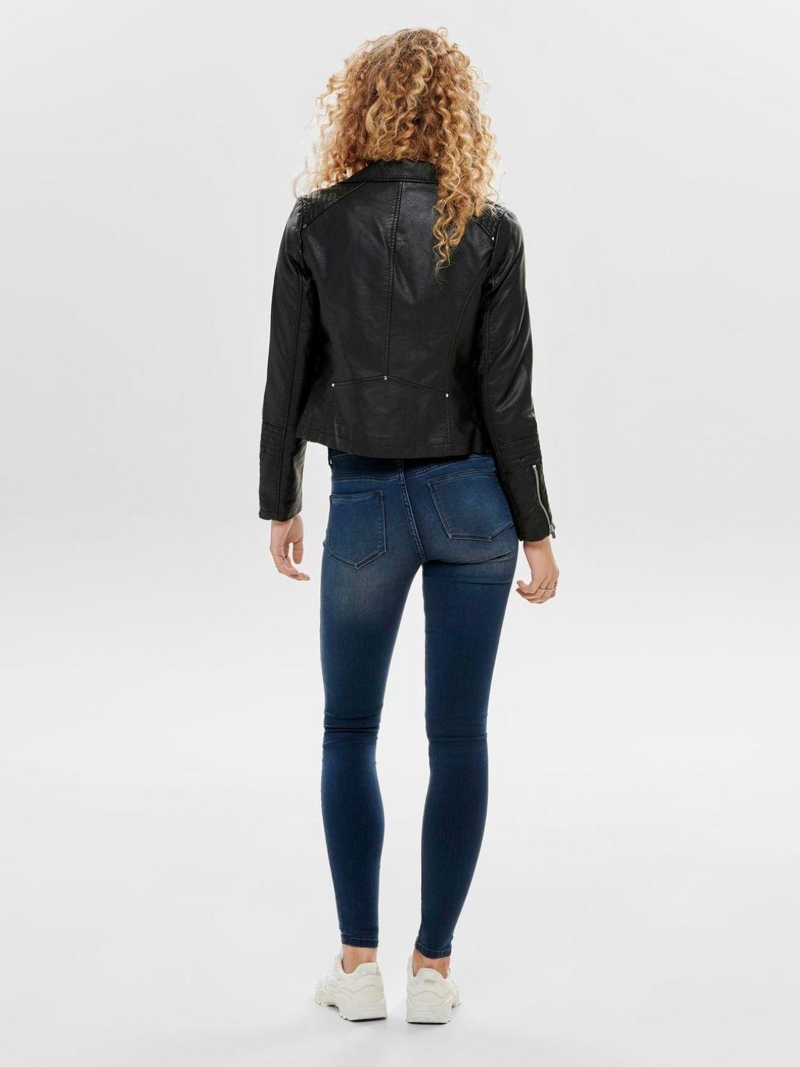 Only Giacca in Finta Pelle Donna Gemma Nero