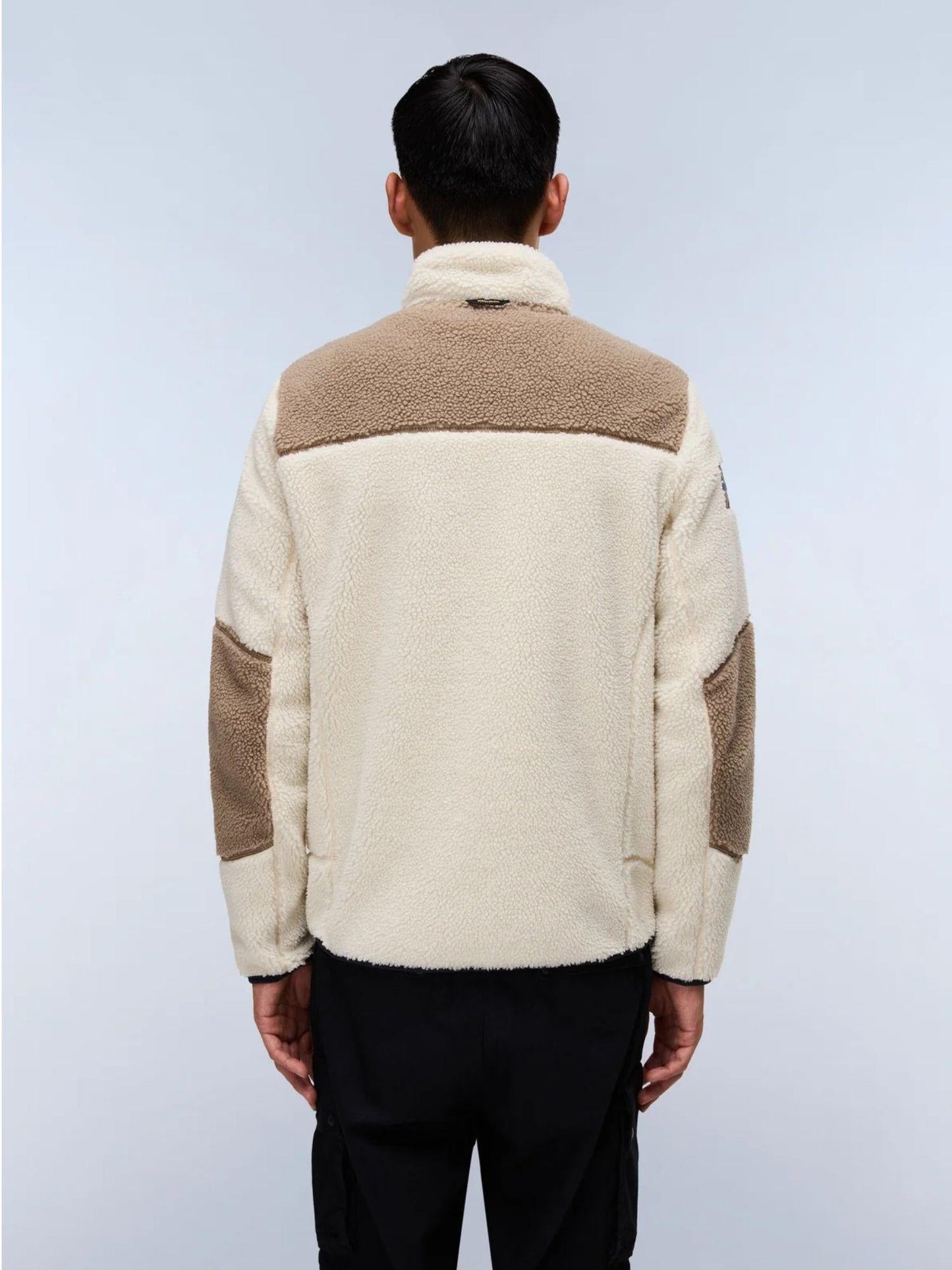 Napapijri Felpa Uomo Yupik In Pile Con Zip Multicolore