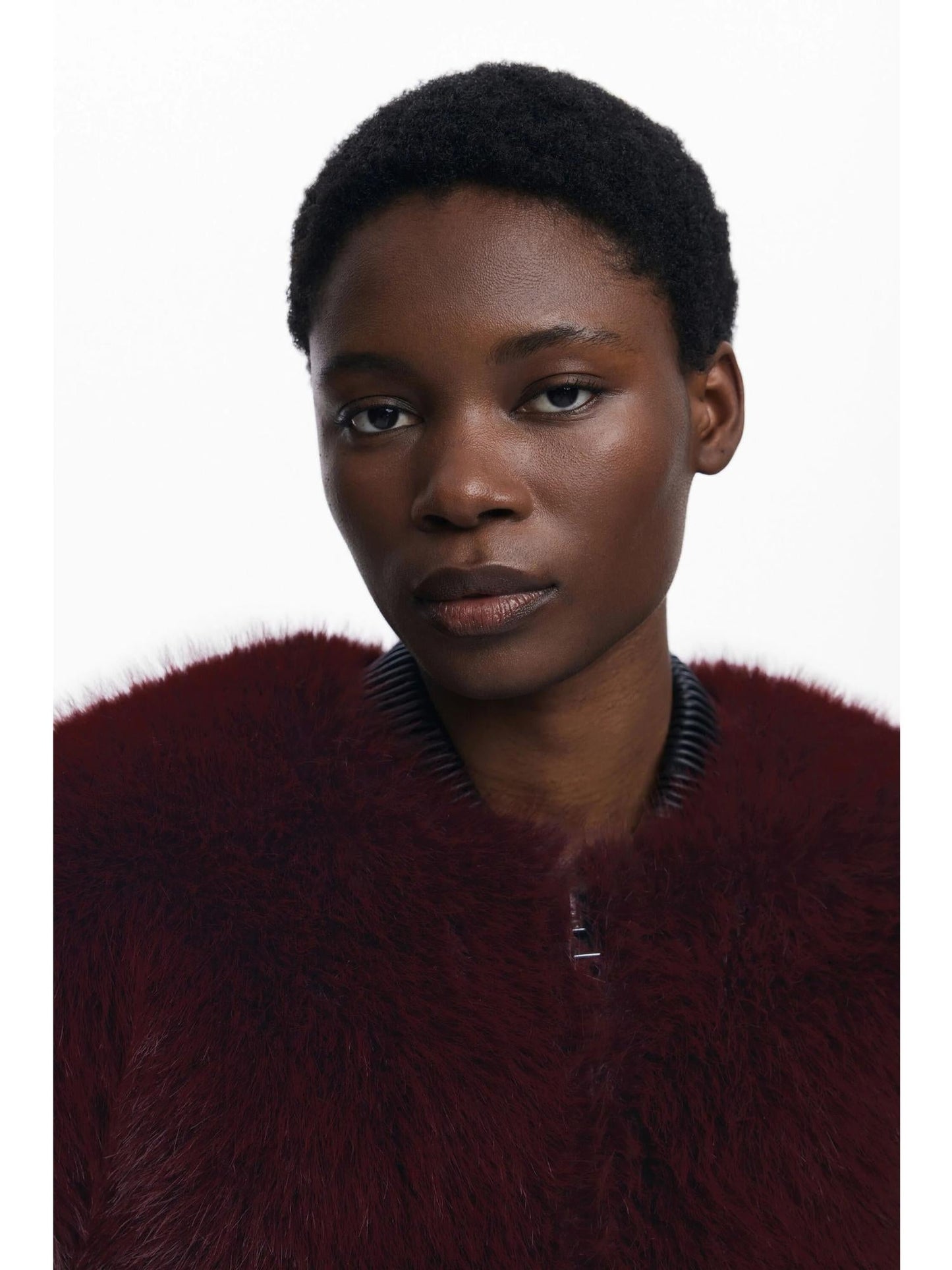 Desigual Giacca in pelliccia color lampone Donna