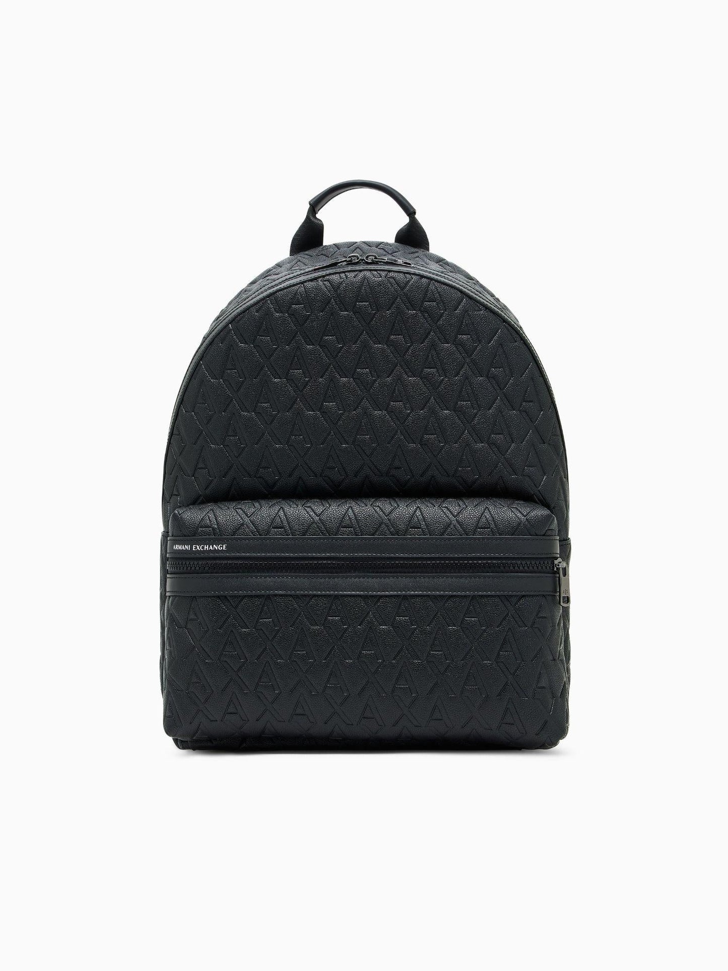 Armani Exchange Zaino con logo allover in tessuto riciclato ASV Nero