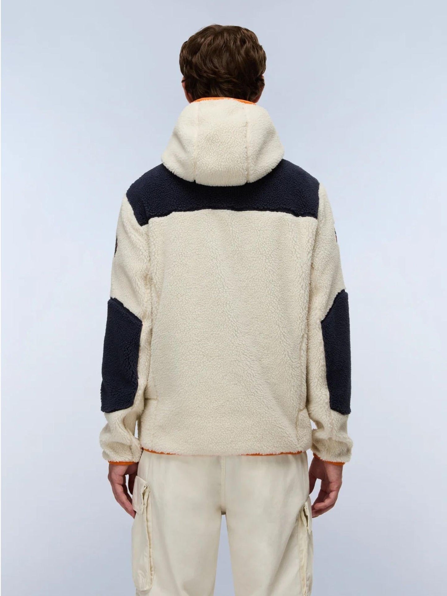 Napapijri Felpa Uomo Yupik Con Cappuccio E Zip in Pile Multicolore