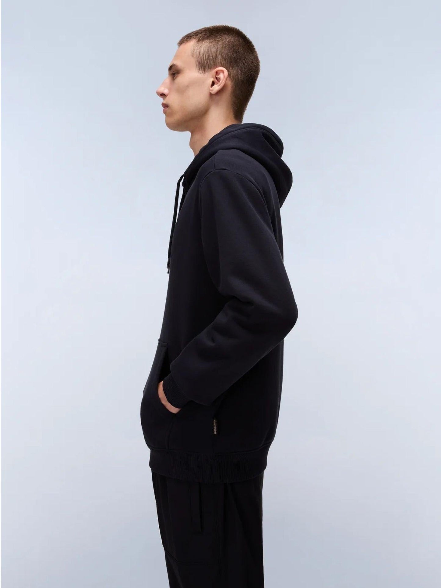 Napapijri Felpa Uomo Con Cappuccio Box Logo Nero