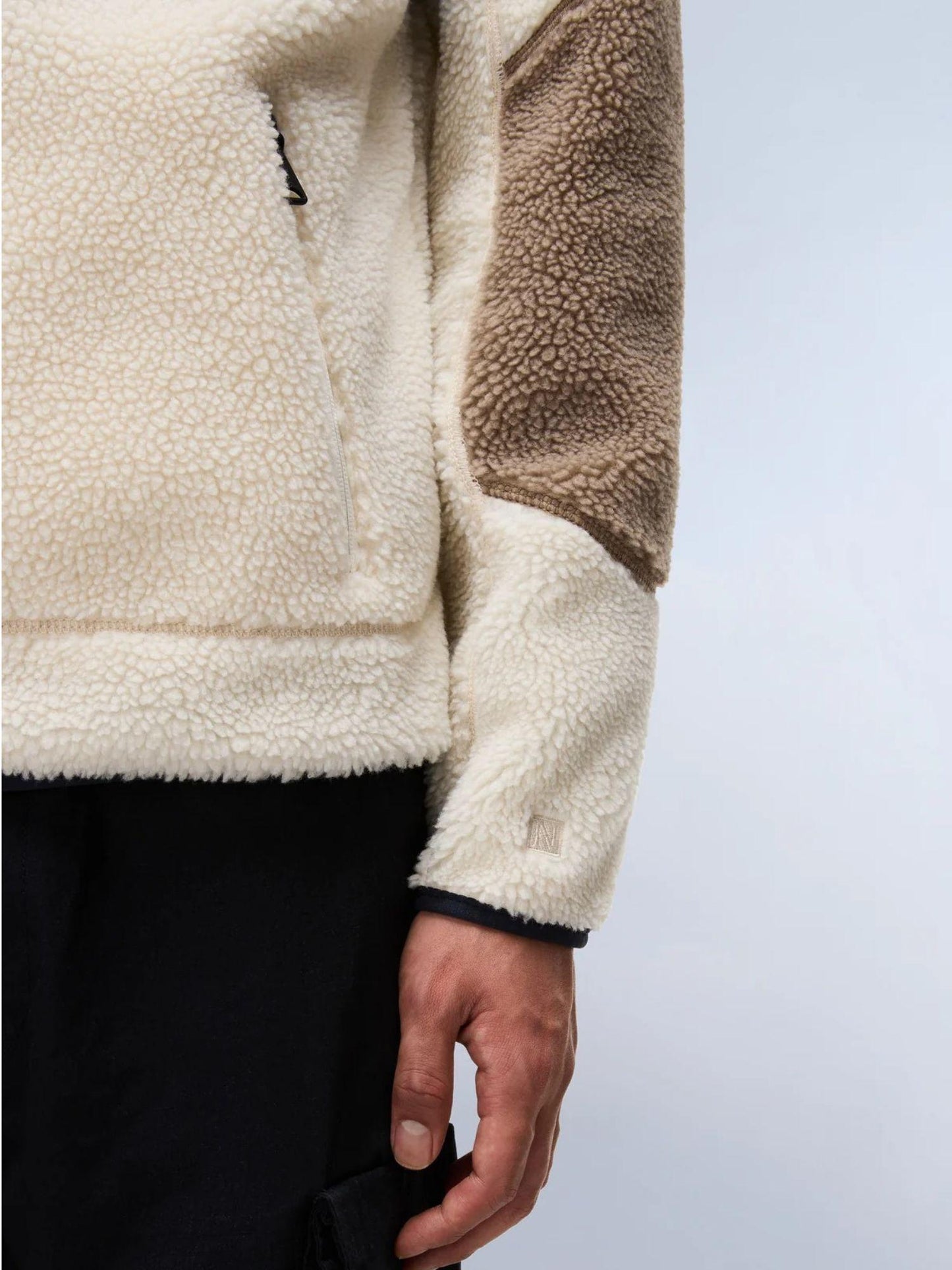 Napapijri Felpa Uomo Yupik In Pile Con Zip Multicolore