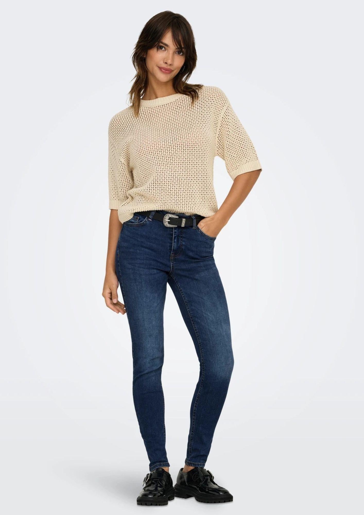 Jacqueline De Yong Jeans Donna Fina Blu scuro