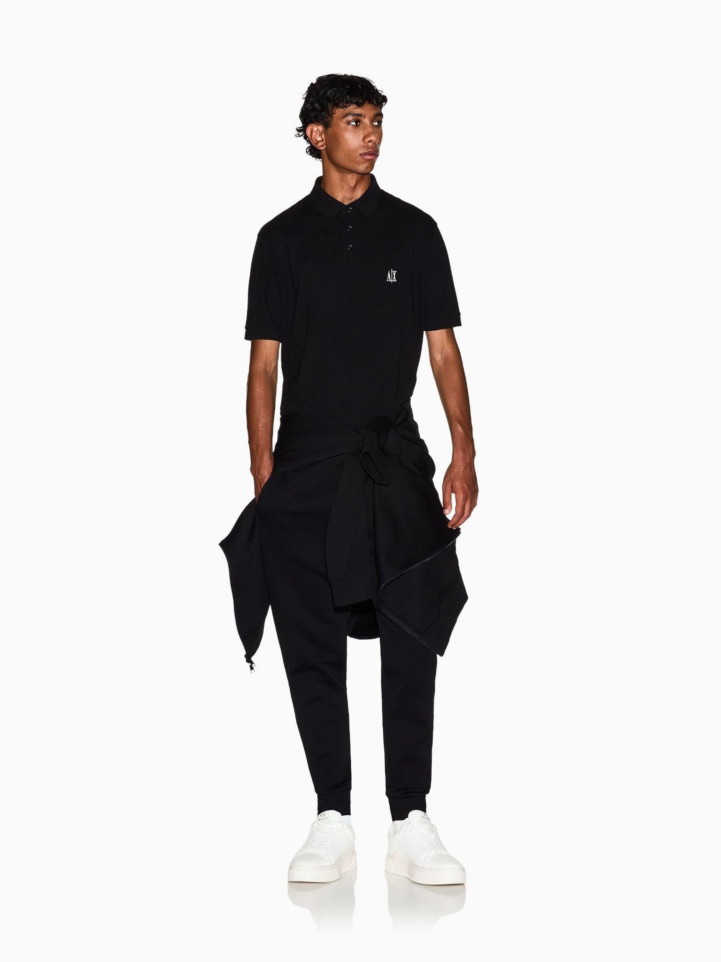 Armani Exchange Pantaloni jogger con logo sul retro Uomo Nero