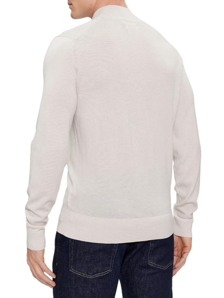 Calvin Klein maglia in lana Merinos ecrù