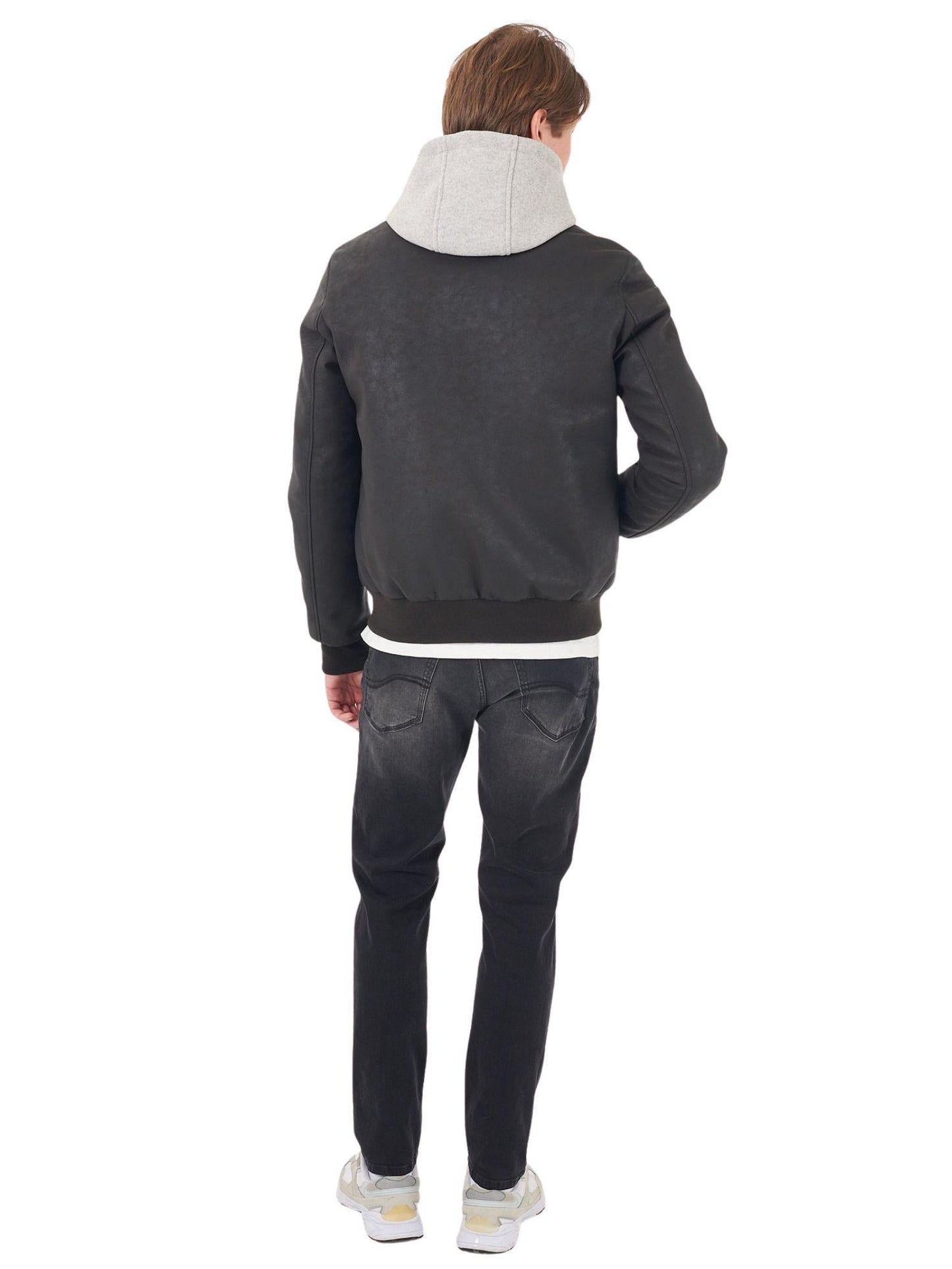 Yes Zee Giubbino Uomo Bomber Marrone Testa di Moro