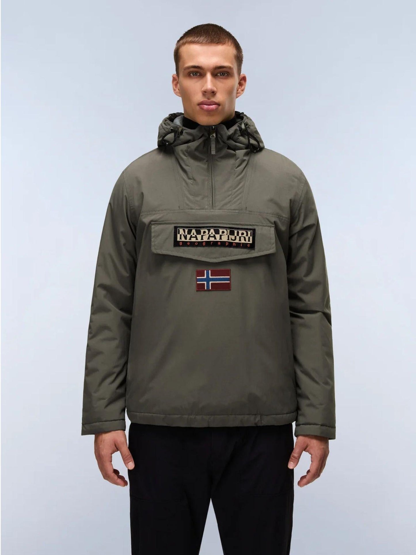 Napapijri Giacca Anorak Invernale Uomo Rainforest Verde Tè