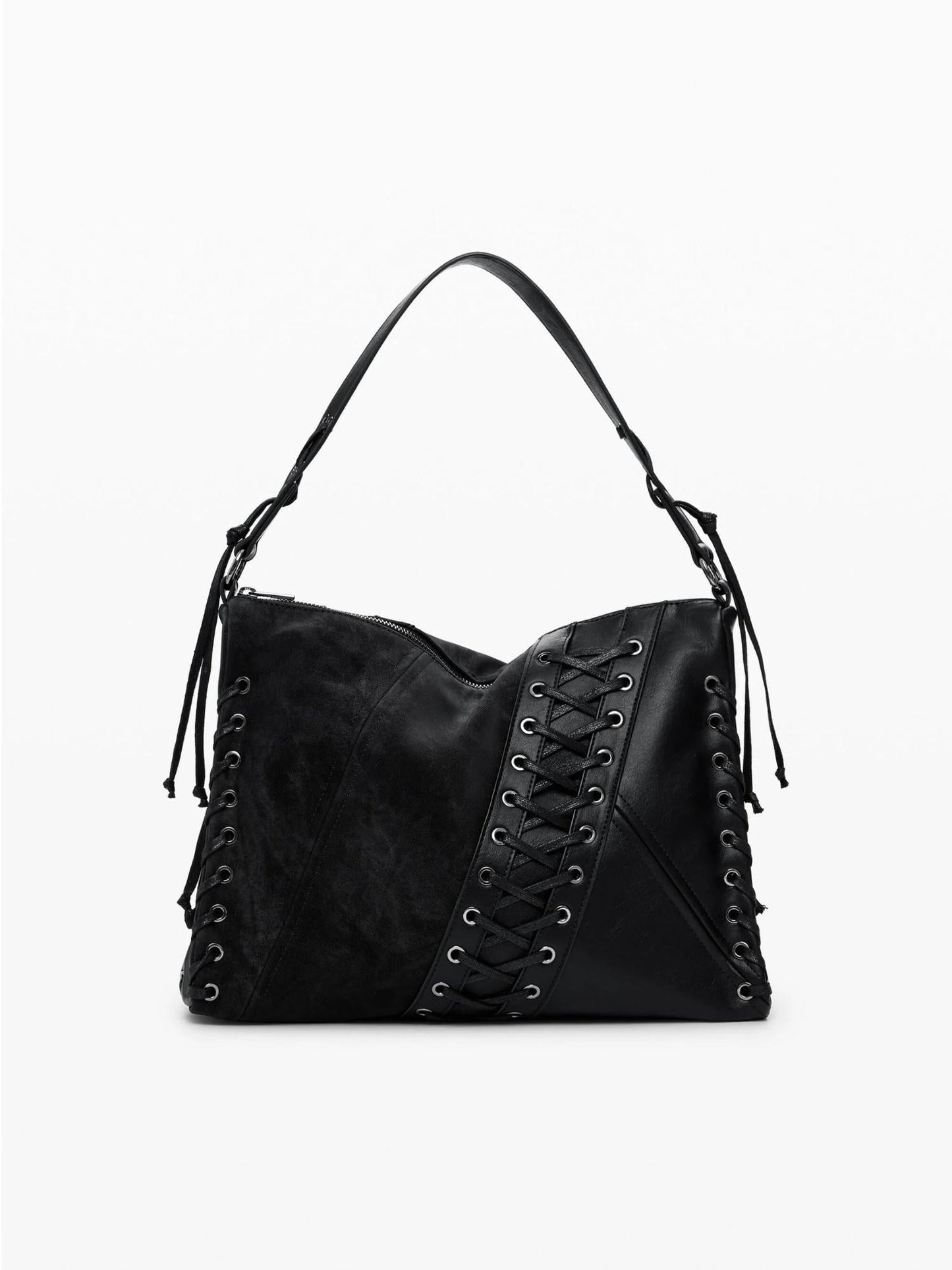 Desigual Borsa a tracolla effetto pelle media Donna Nero