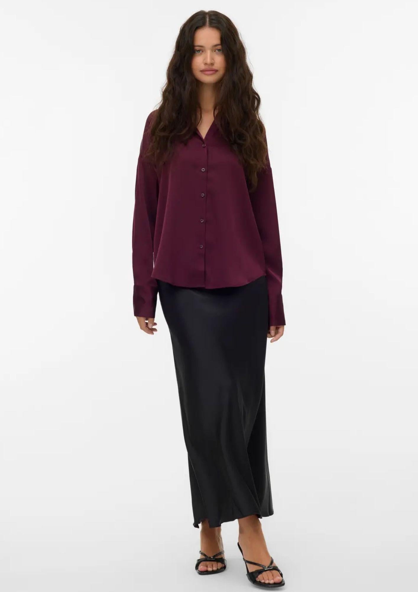 Vero Moda Camicia Donna Livia Bordeaux