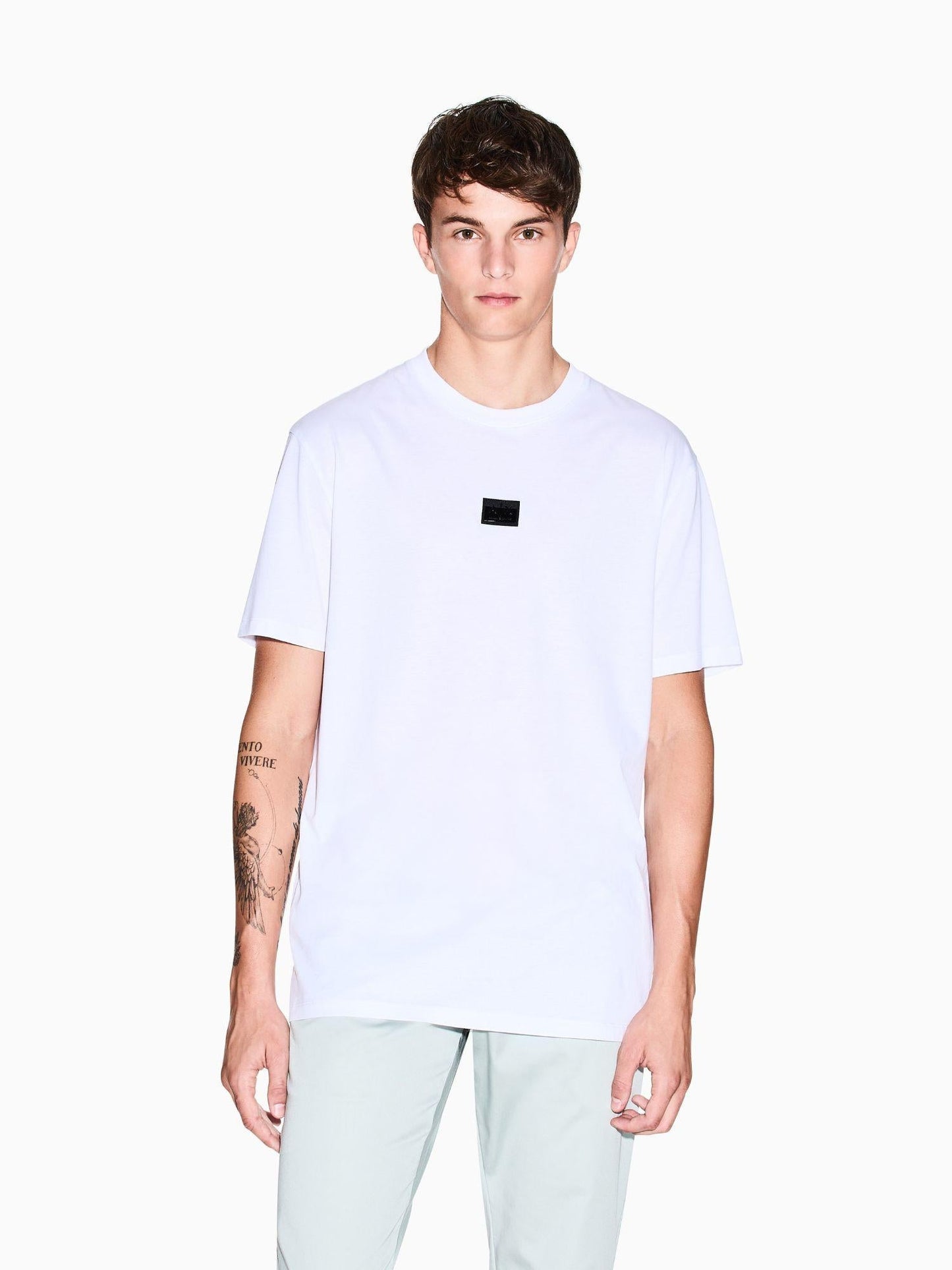 Armani Exchange T-Shirt Uomo Regular Fit Bianco