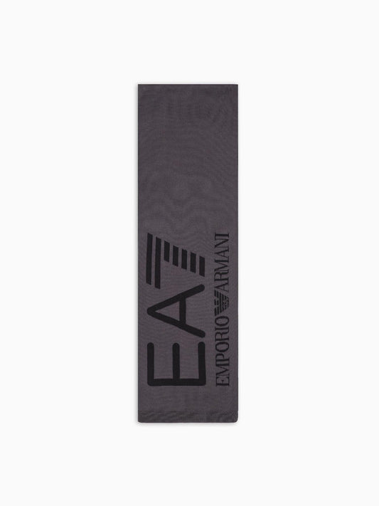 EA7 Emporio Armani Sciarpa Unisex Visibility Con Maxi Logo EA7 Grigio