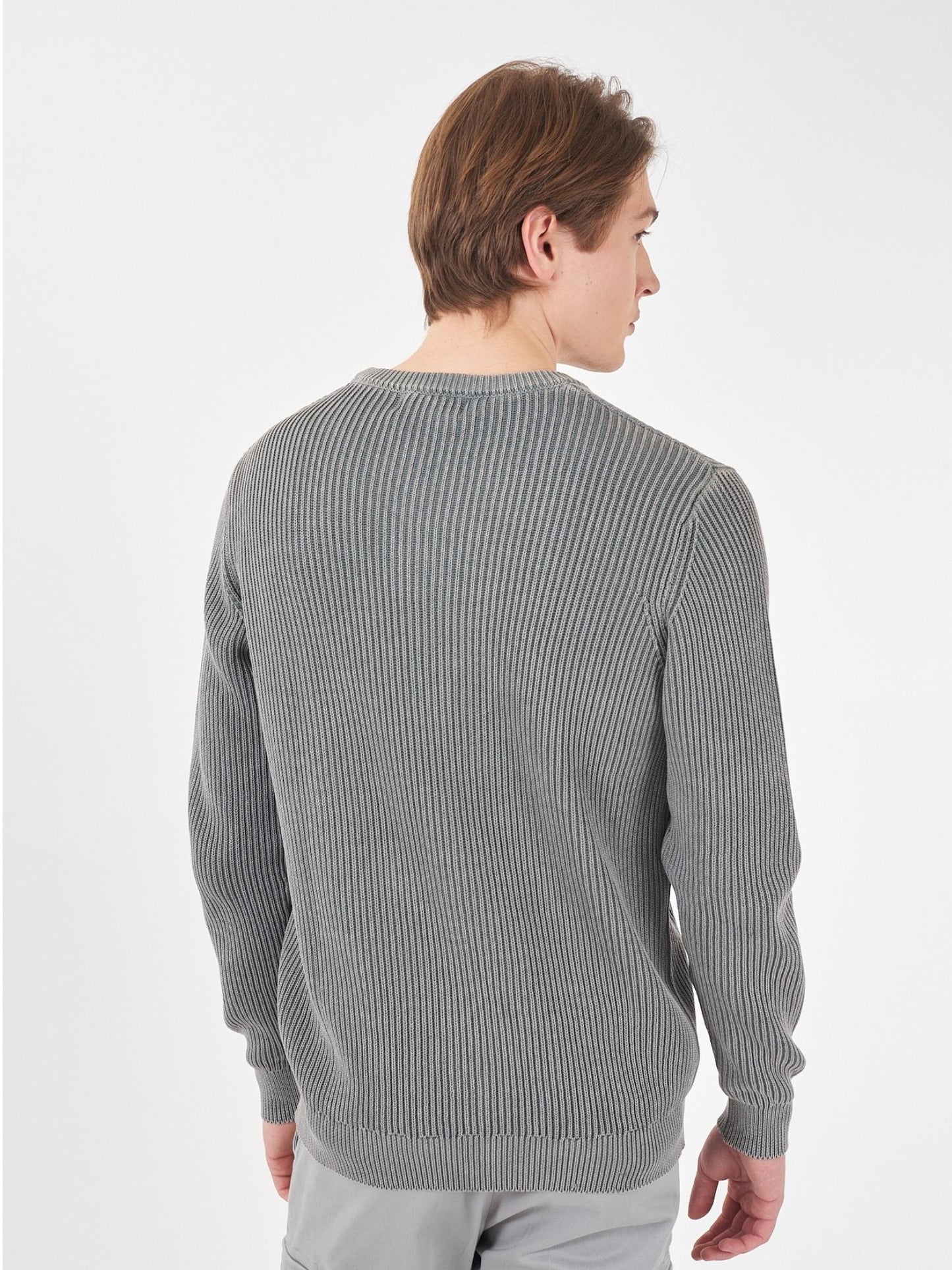 Yes Zee Maglia Girocollo Uomo Grigio chiaro