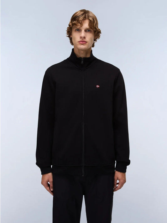 Napapijri Felpa Uomo Balis Winter Con Zip Nero
