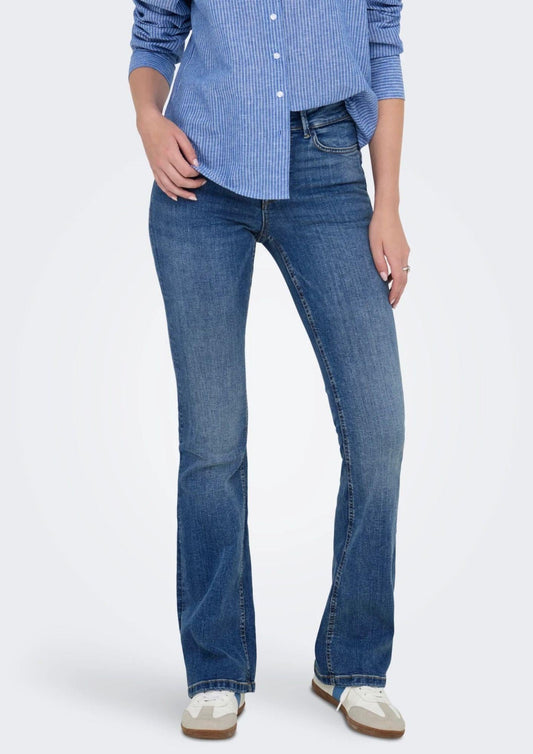 Jacqueline De Yong Jeans Donna Fina Denim Blu Medio