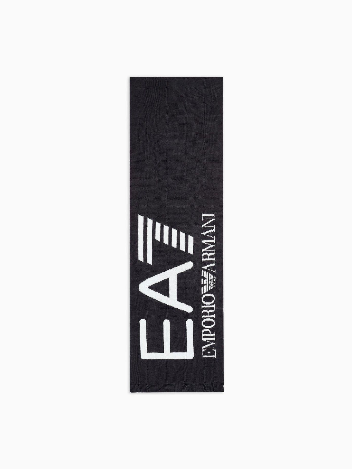 EA7 Emporio Armani Sciarpa Unisex Visibility Con Maxi Logo EA7 Nero