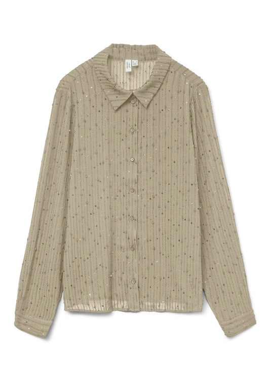 Vero Moda Camicia Donna Finola Beige