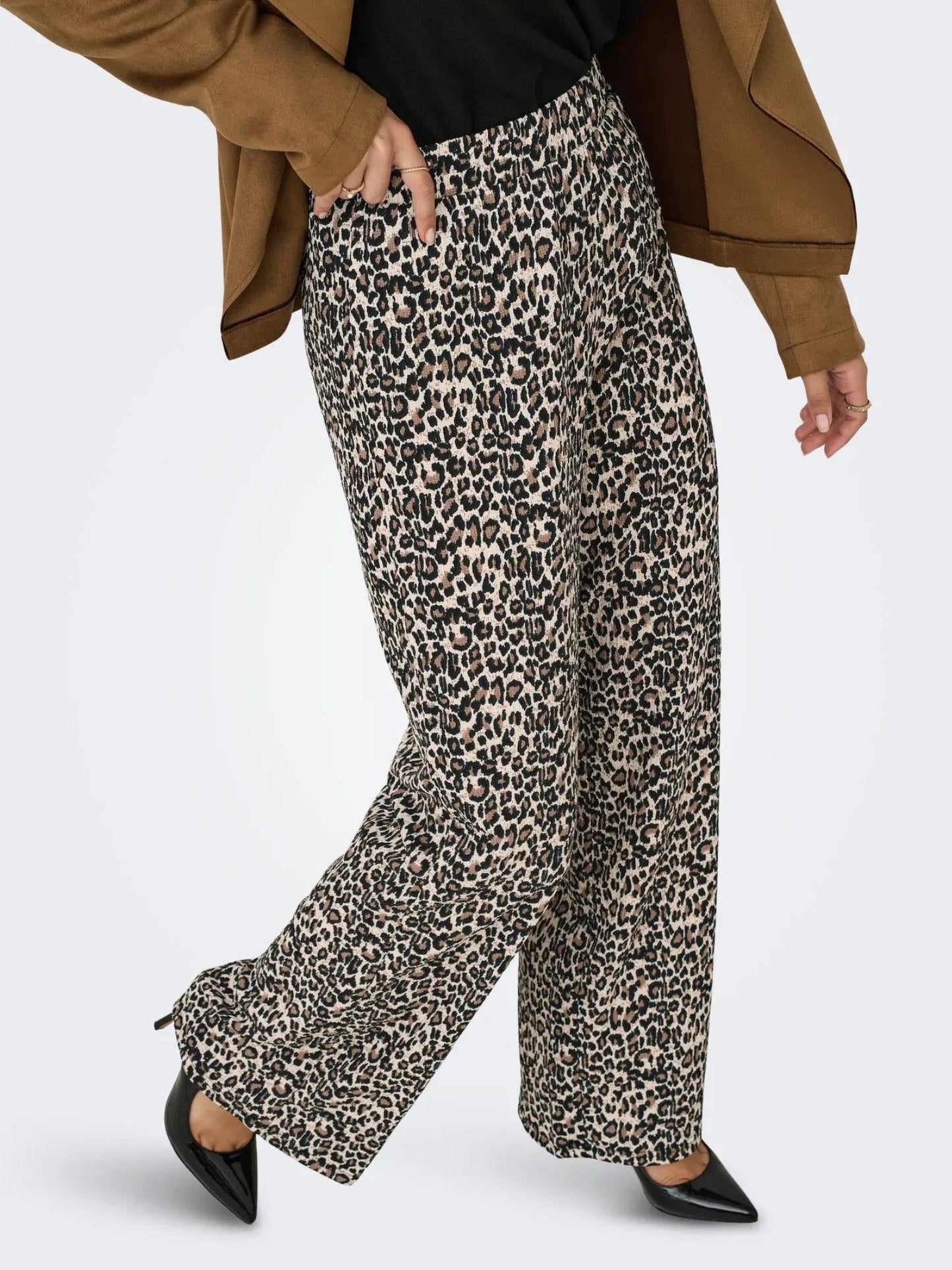 Jacqueline De Yong JDYDEBBIE Pantaloni Wide Fit Donna Birch LEO