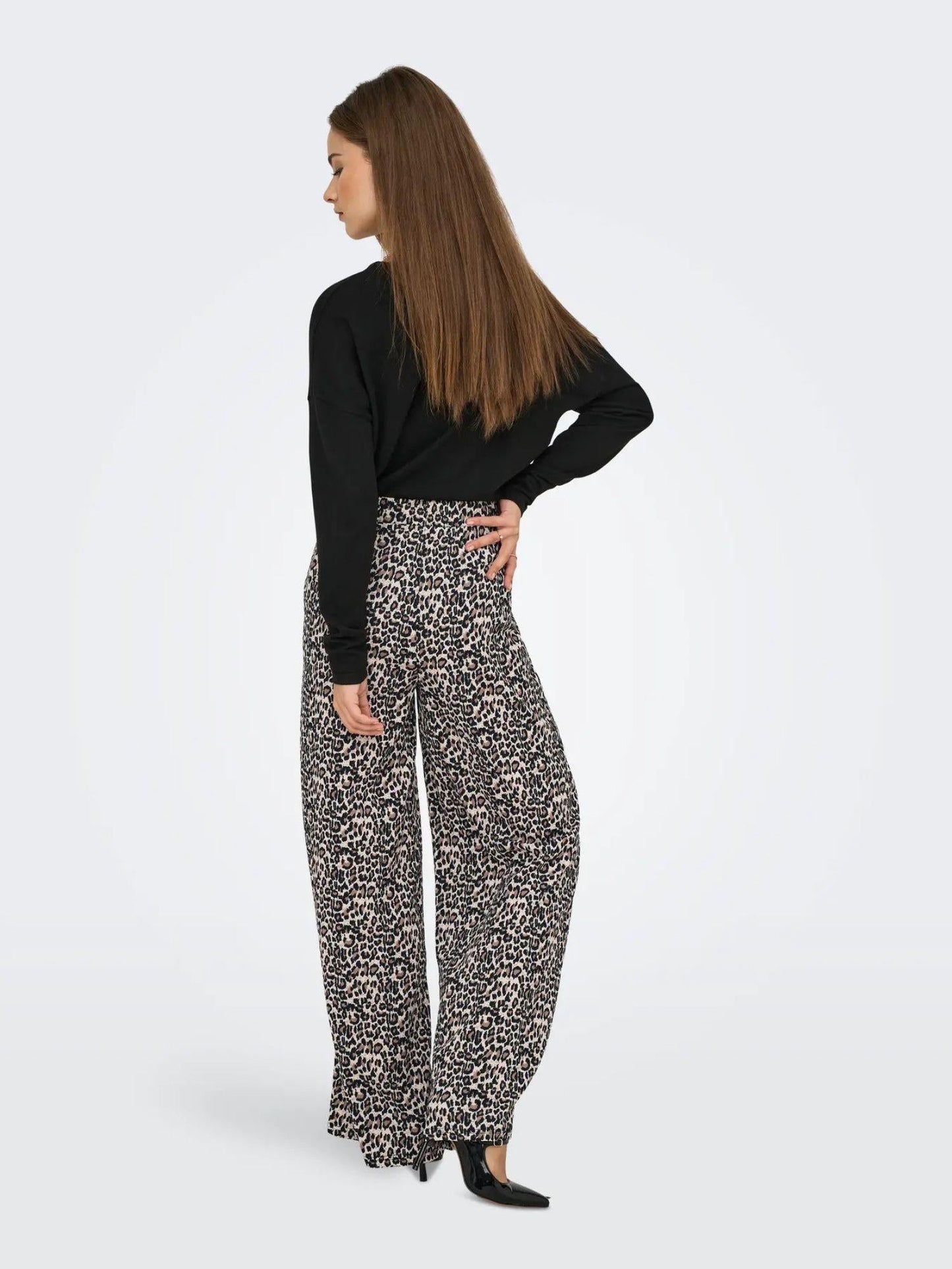 Jacqueline De Yong JDYDEBBIE Pantaloni Wide Fit Donna Birch LEO