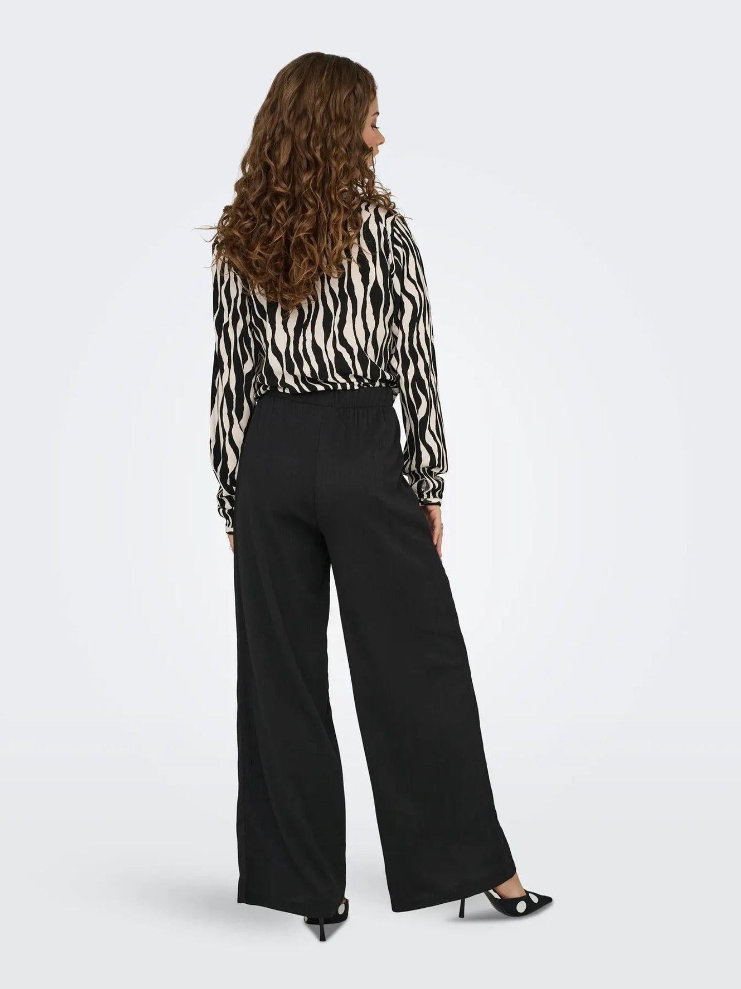 Jacqueline De Yong JDYDEBBIE Pantaloni Wide Fit Donna Nero