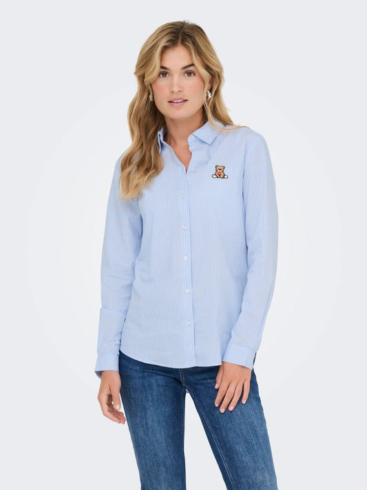 Jacqueline De Yong Camicia Donna Mio Cashmere Blue