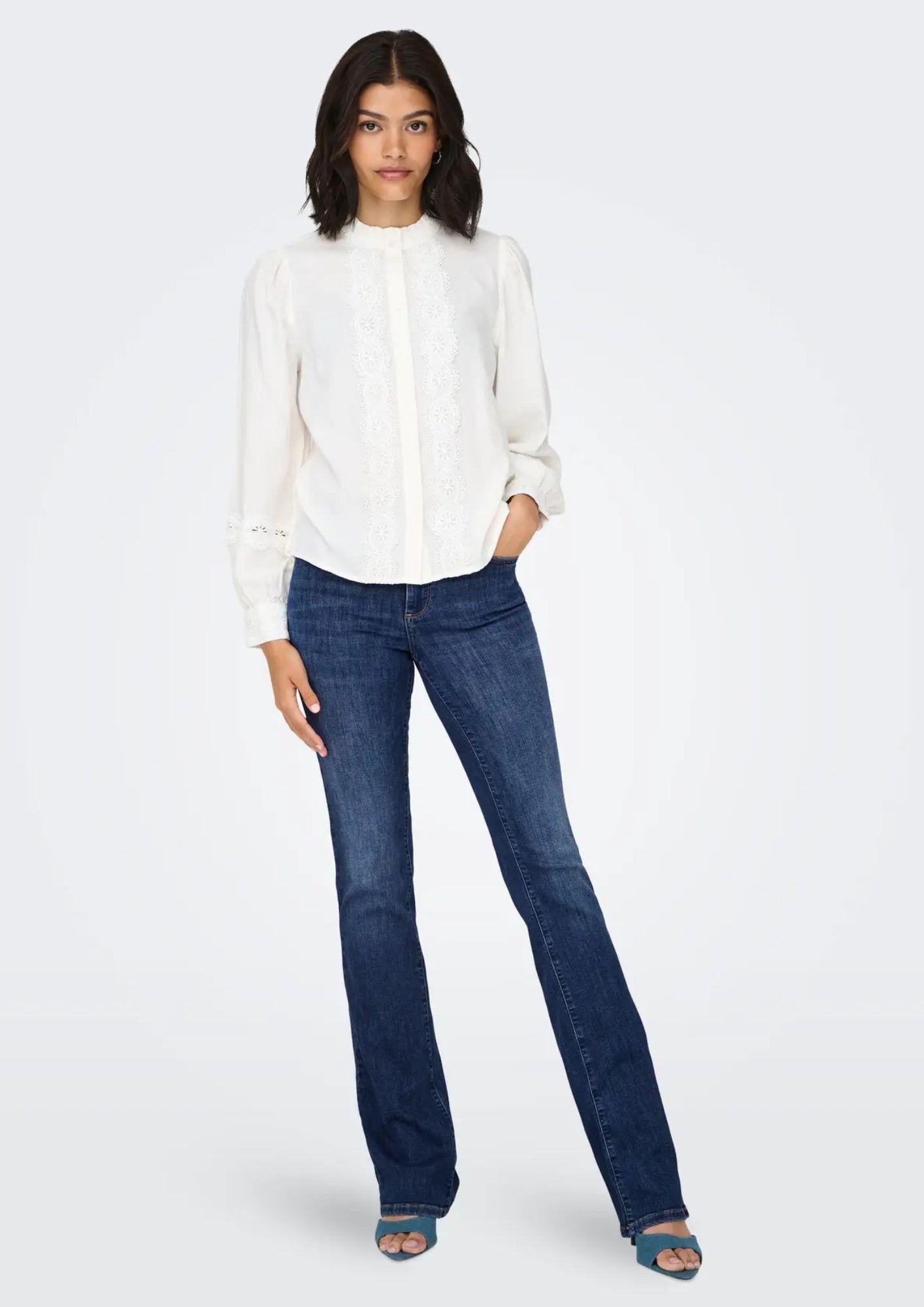 Jeans Donna Only Onlann Blu Denim Scuro<BR/>