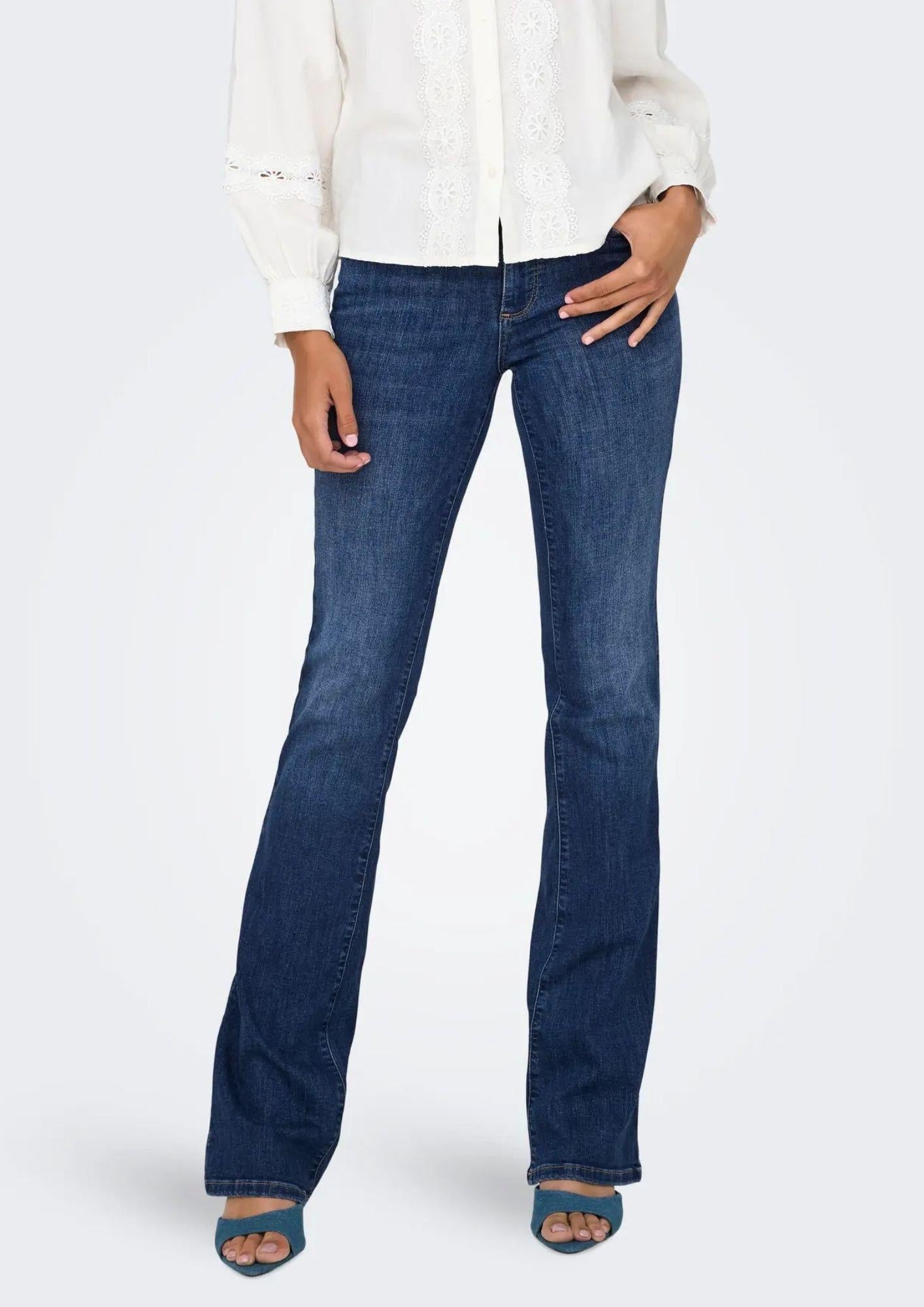 Jeans Donna Only Onlann Blu Denim Scuro<BR/>