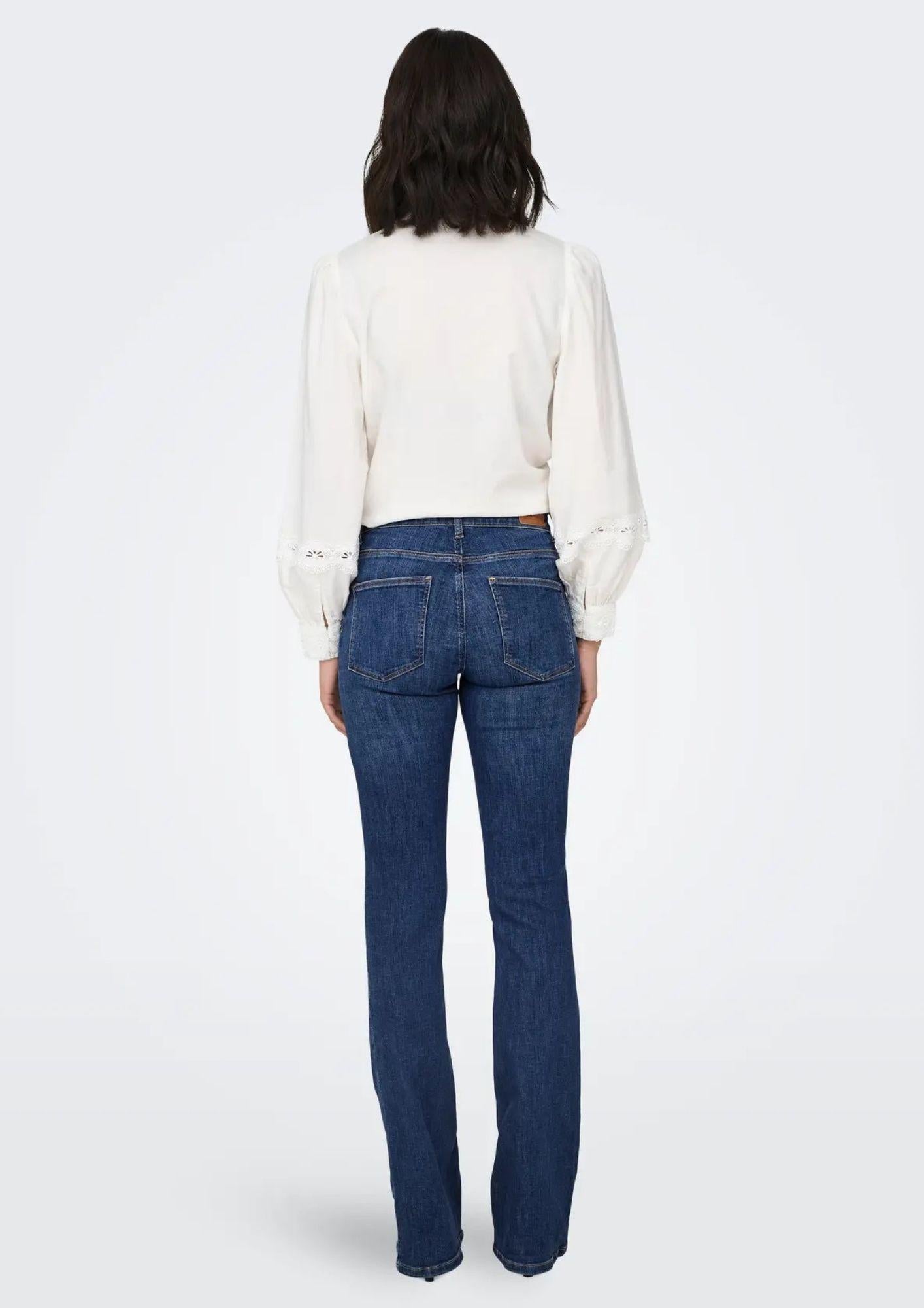Jeans Donna Only Onlann Blu Denim Scuro<BR/>