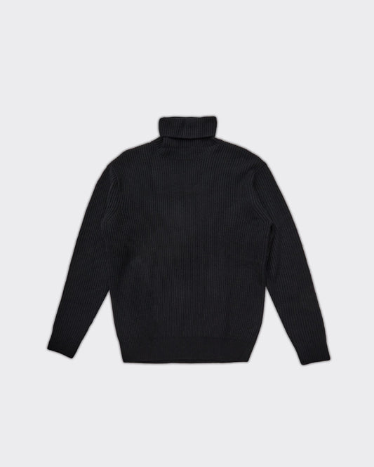 Maglione Eddie Knit Rib Rollneck Nero
