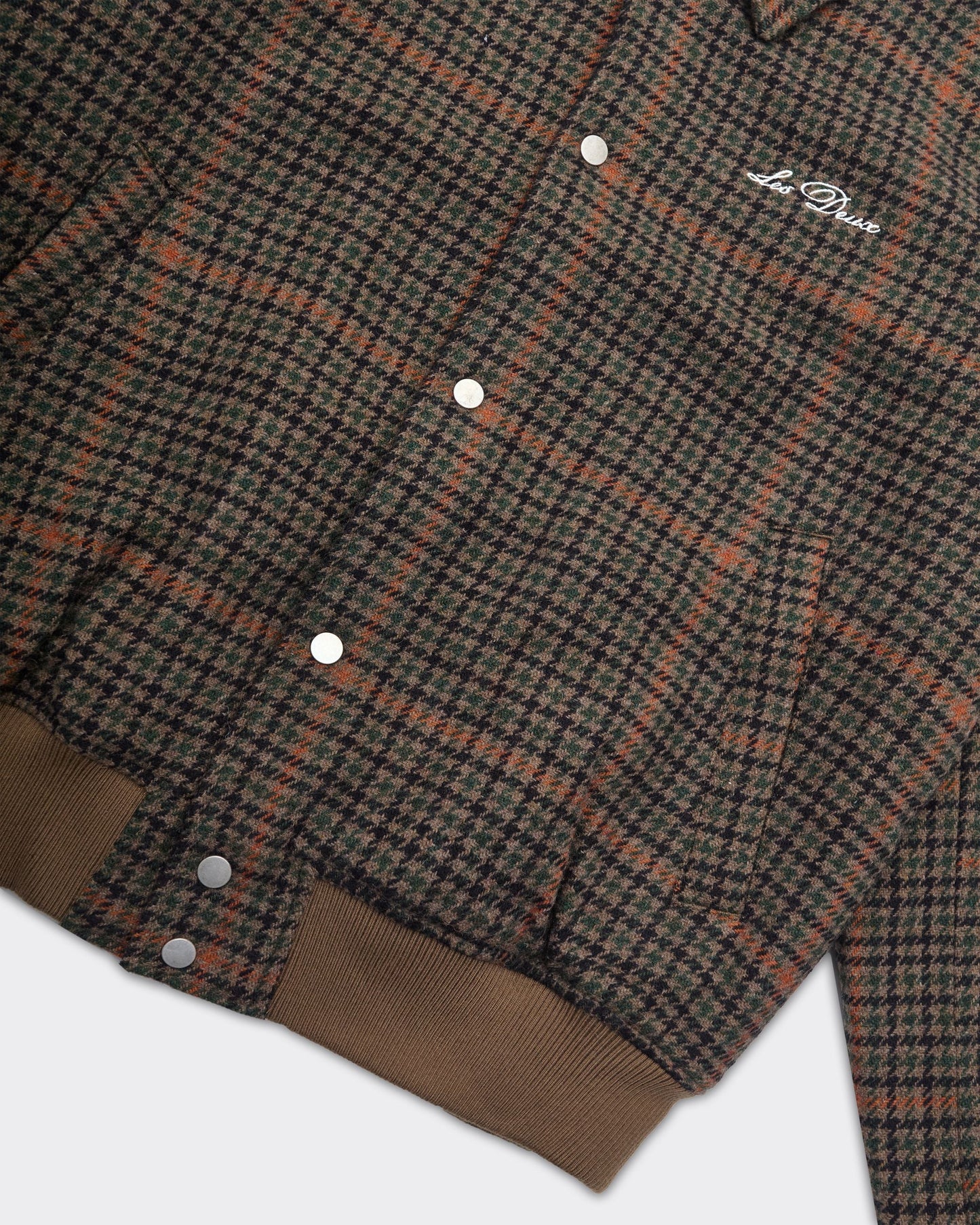 Giacca Varsity Houndstooth Marrone