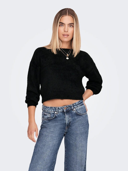 Only ONLPIUMO Pullover Donna Nero