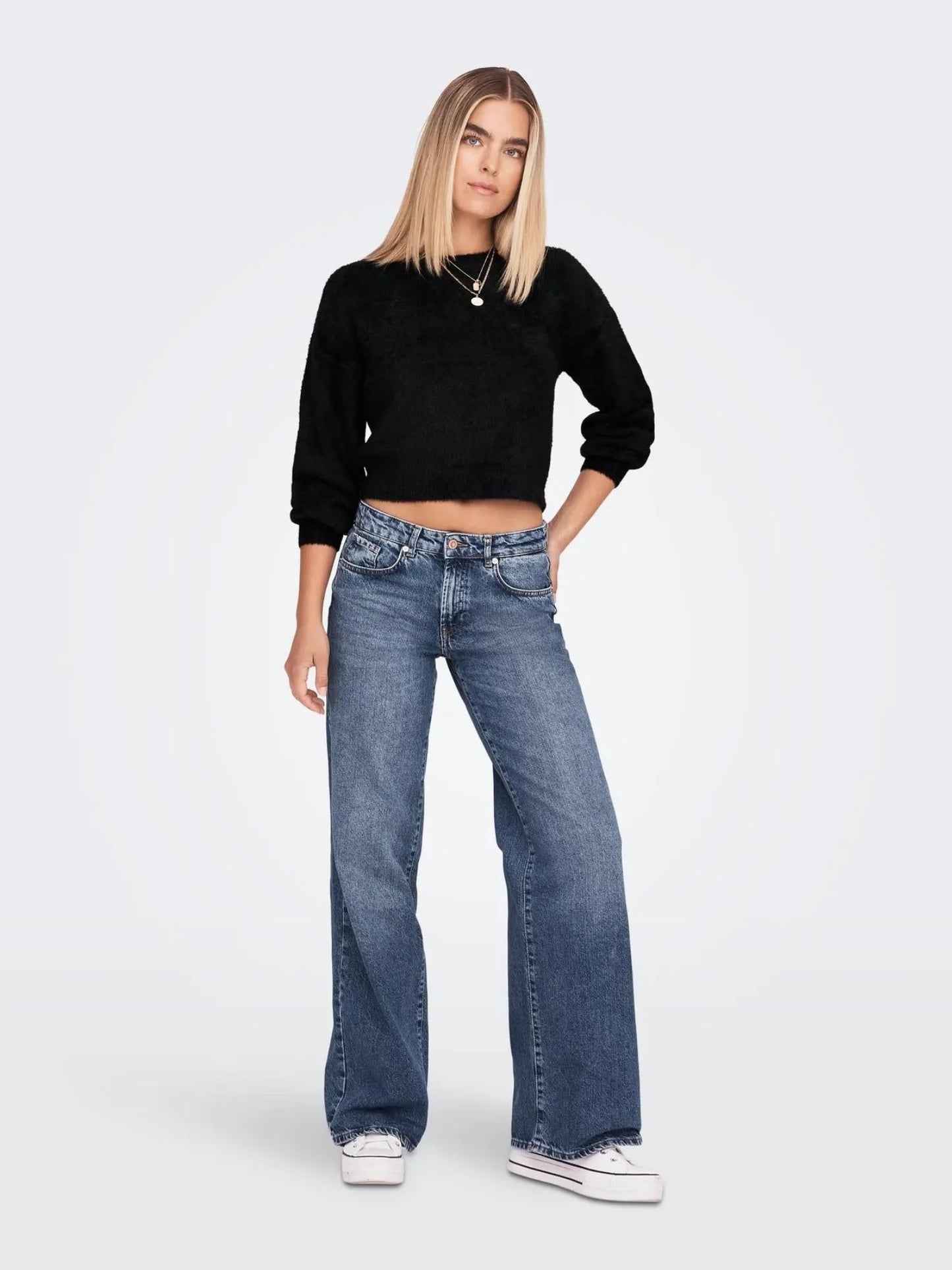 Only ONLPIUMO Pullover Donna Nero