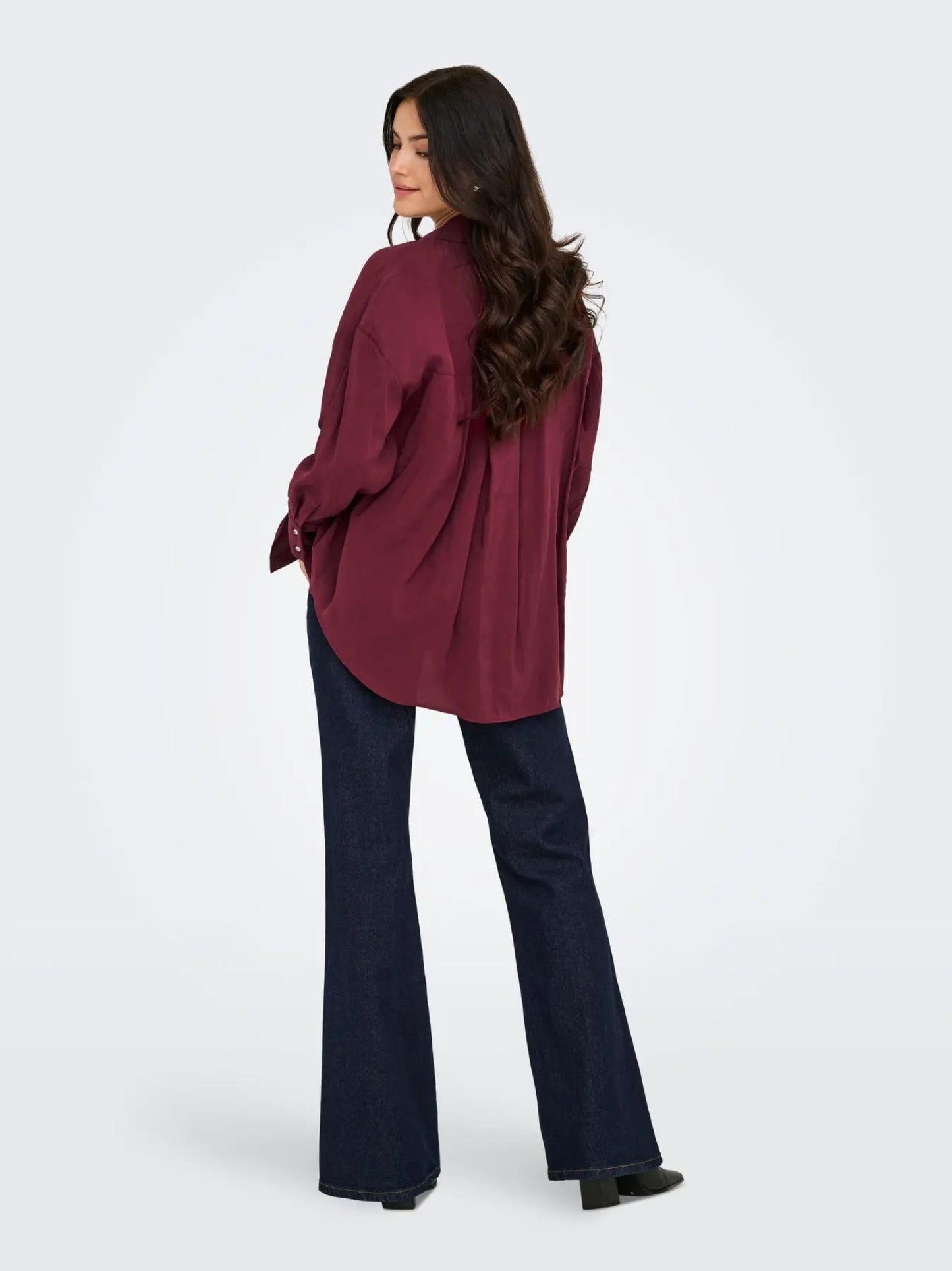 Only ONLZAZIMA Camicia Donna Burgundy