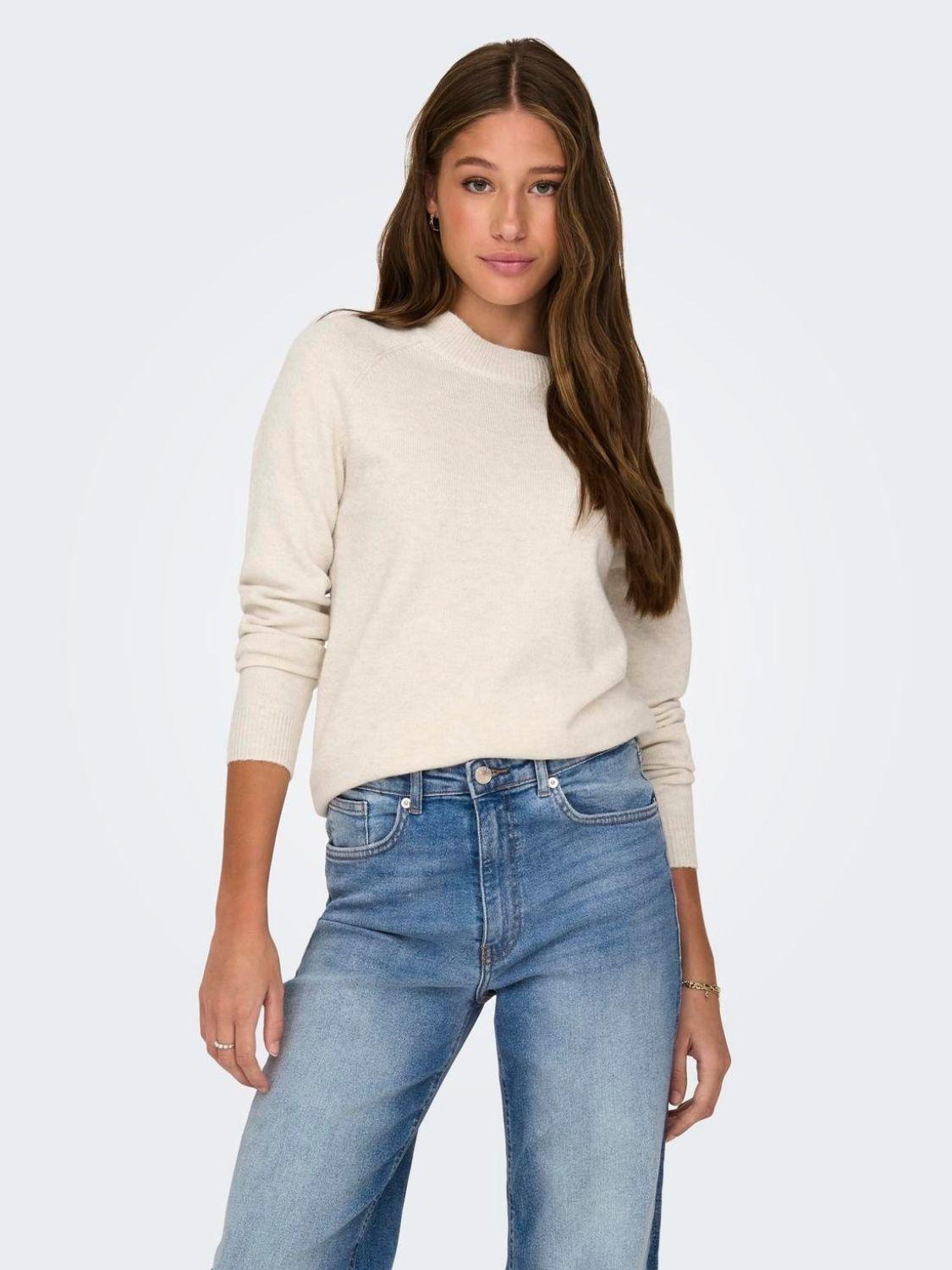 Only Pullover Donna Rica Beige
